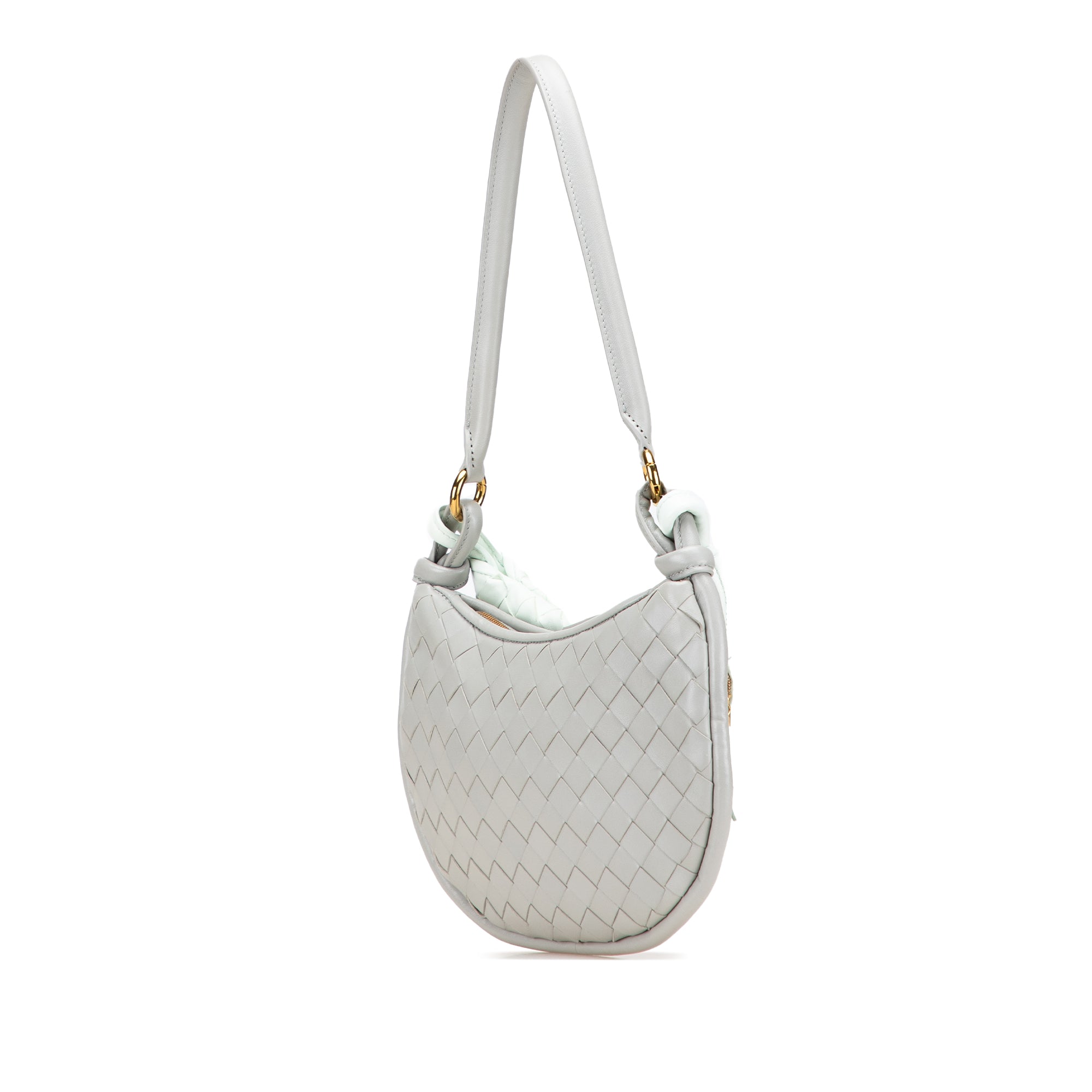 Small Bicolor Lambskin Intrecciato Gemelli Bag