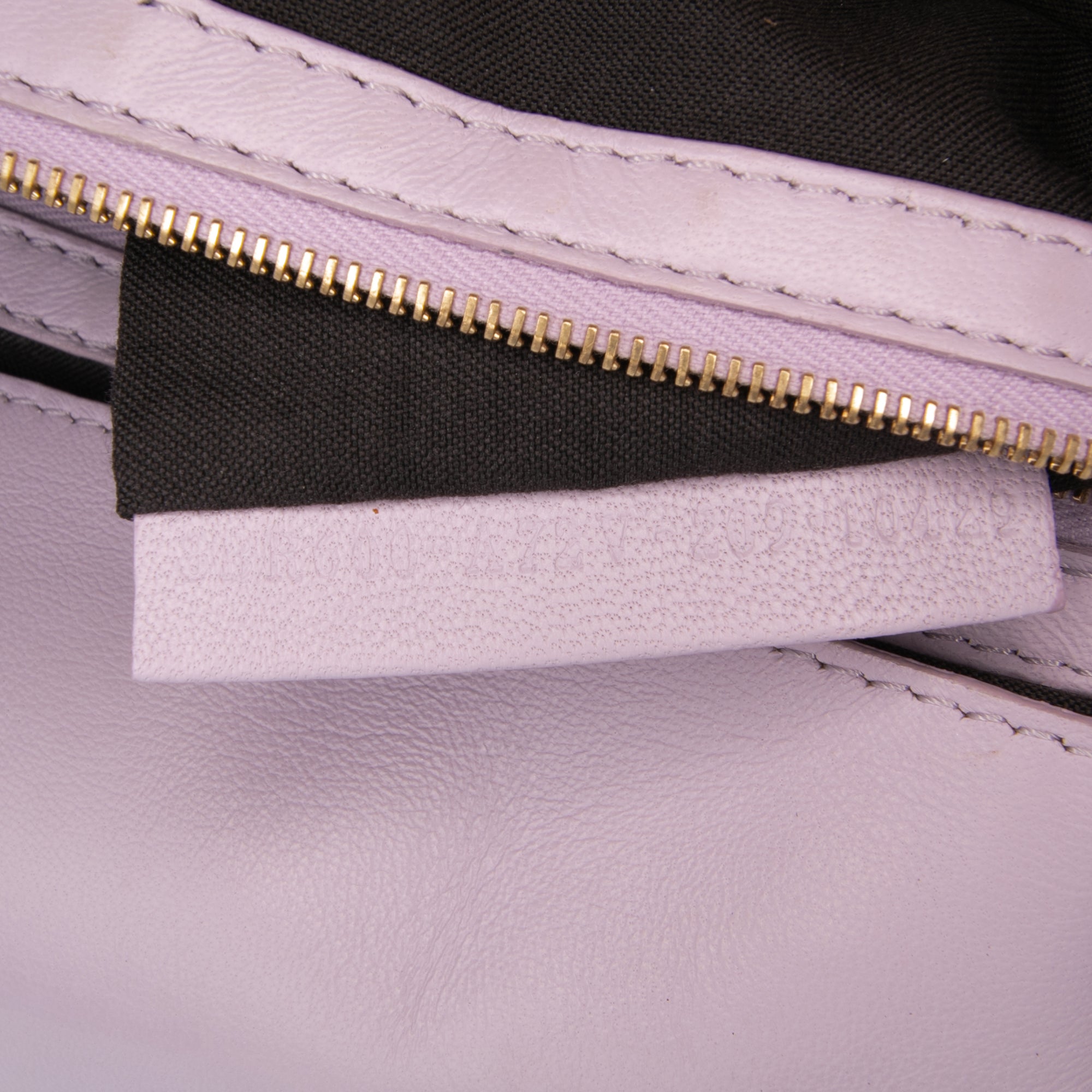 Medium Leather Embossed FF Baguette Satchel