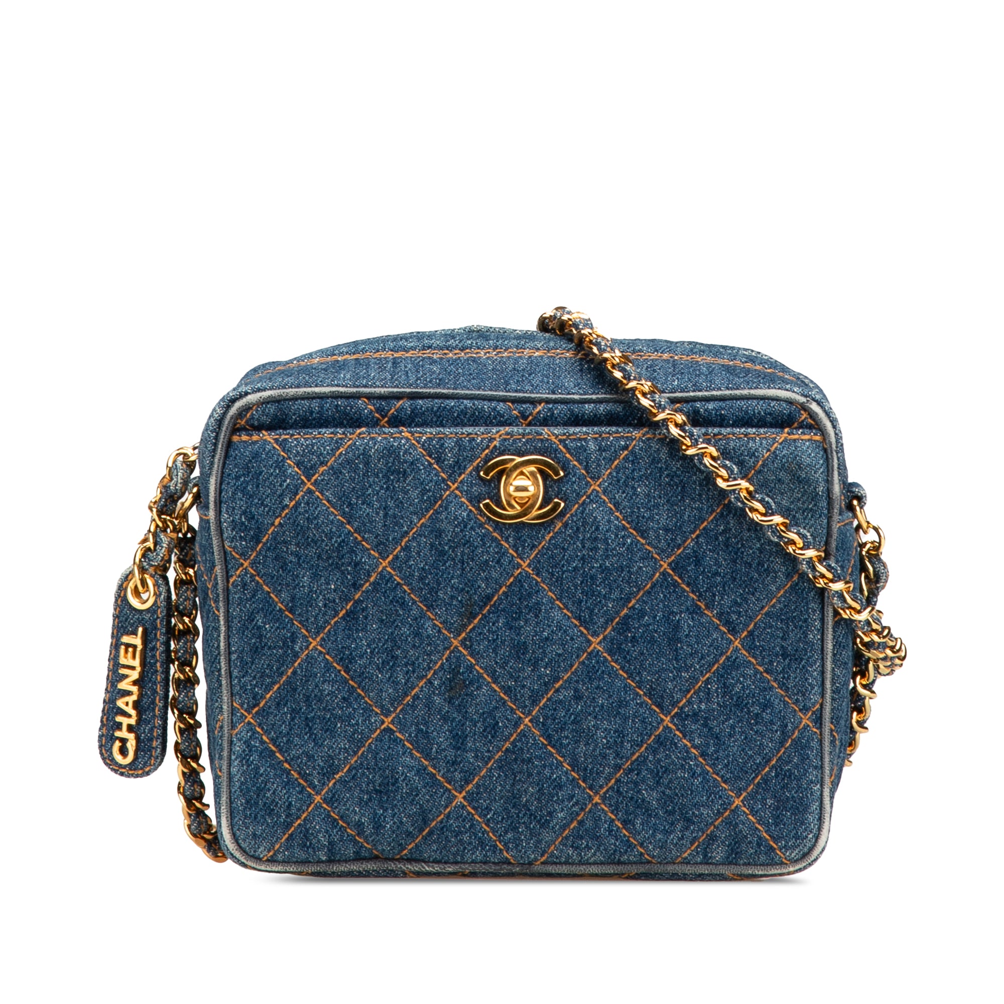 CC Quilted Denim Turnlock Camera Bag