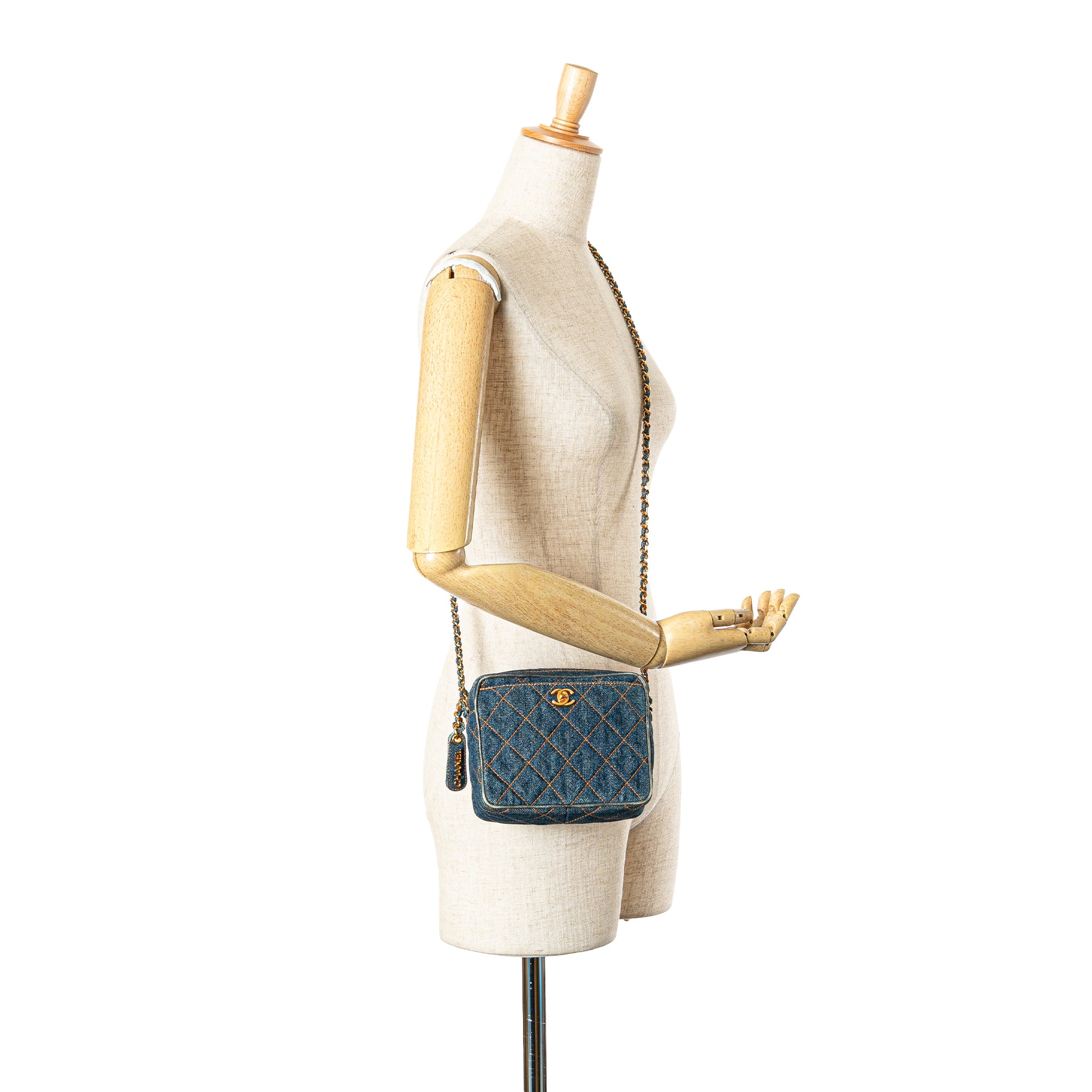 CC Quilted Denim Turnlock Camera Bag