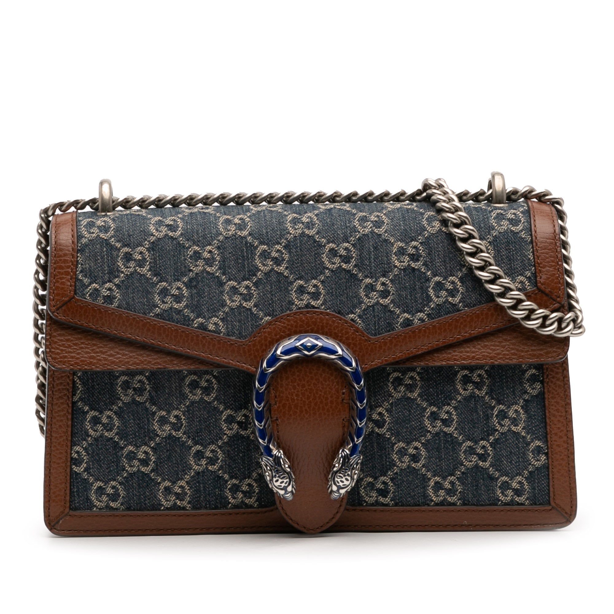 Gucci Medium GG Denim Dionysus Shoulder Bag