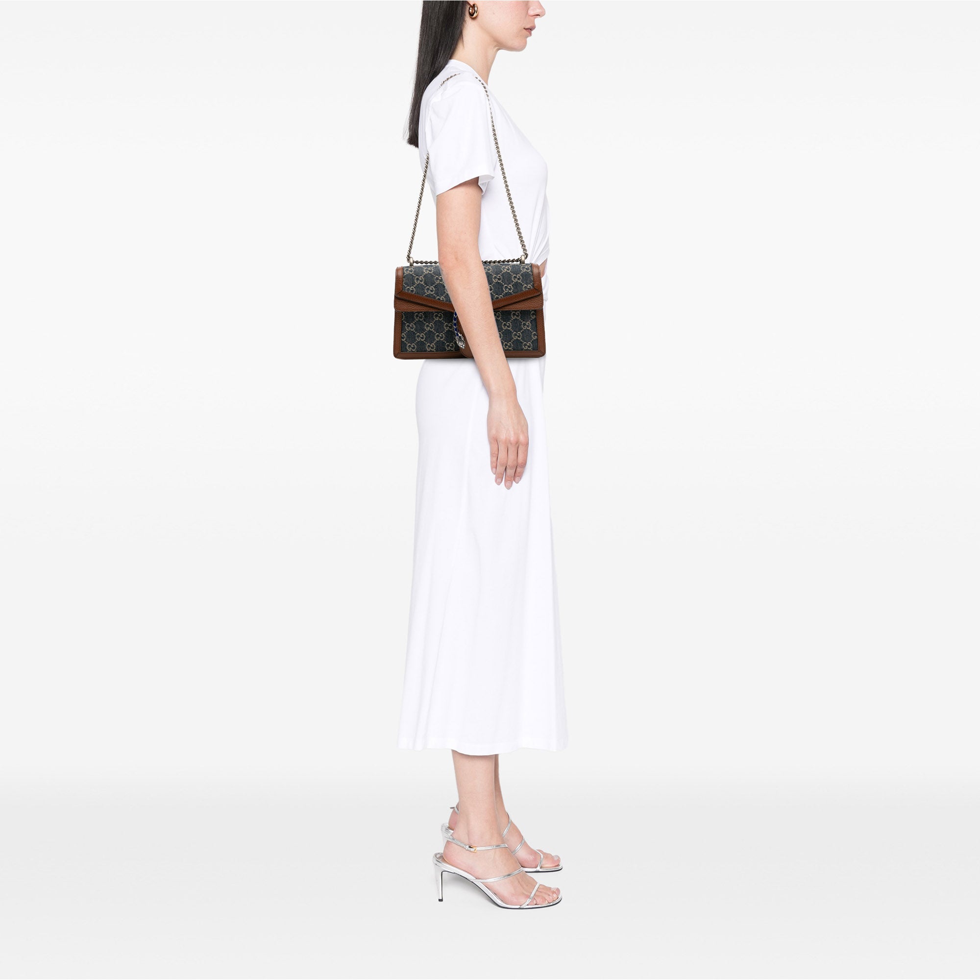 Gucci Medium GG Denim Dionysus Shoulder Bag