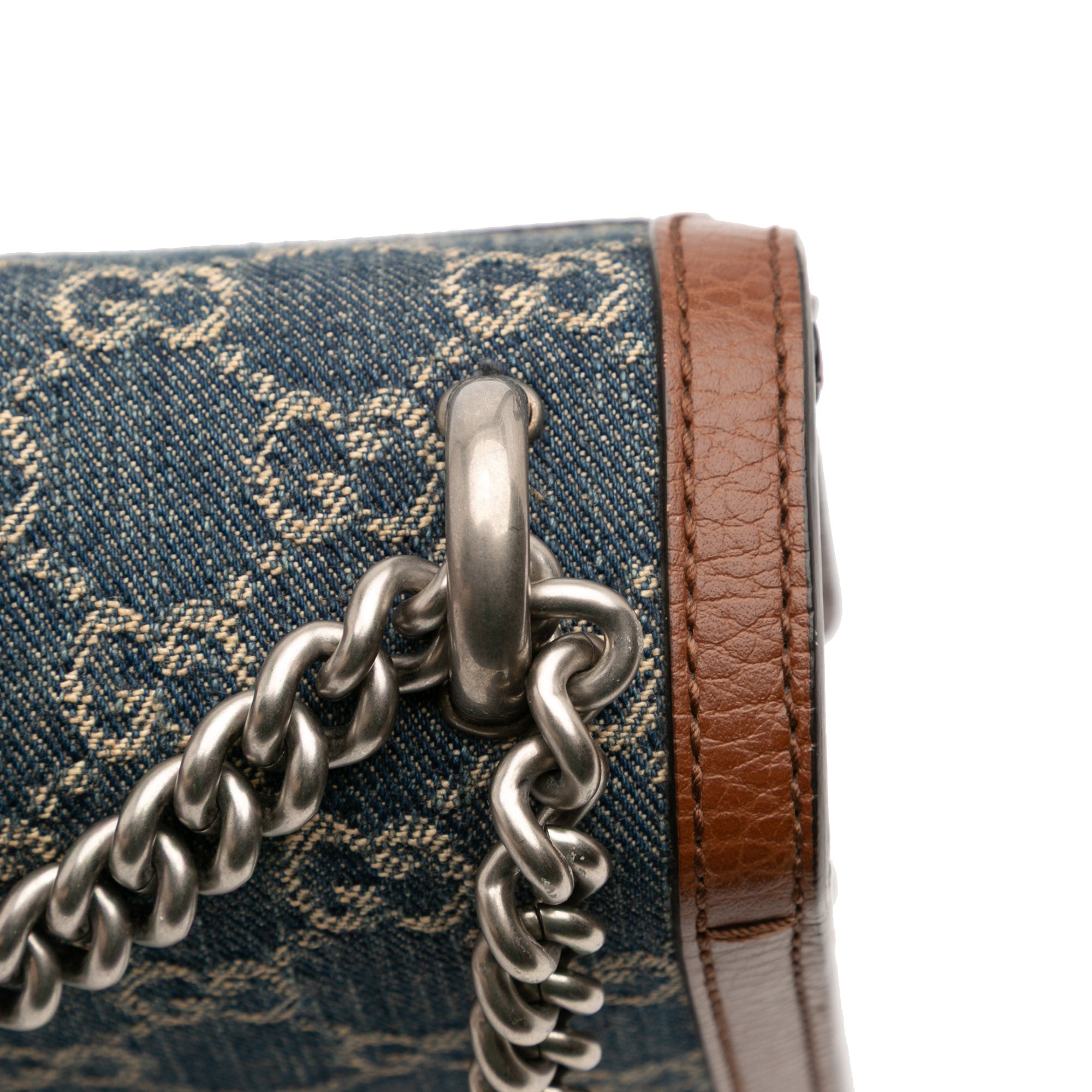 Gucci Medium GG Denim Dionysus Shoulder Bag