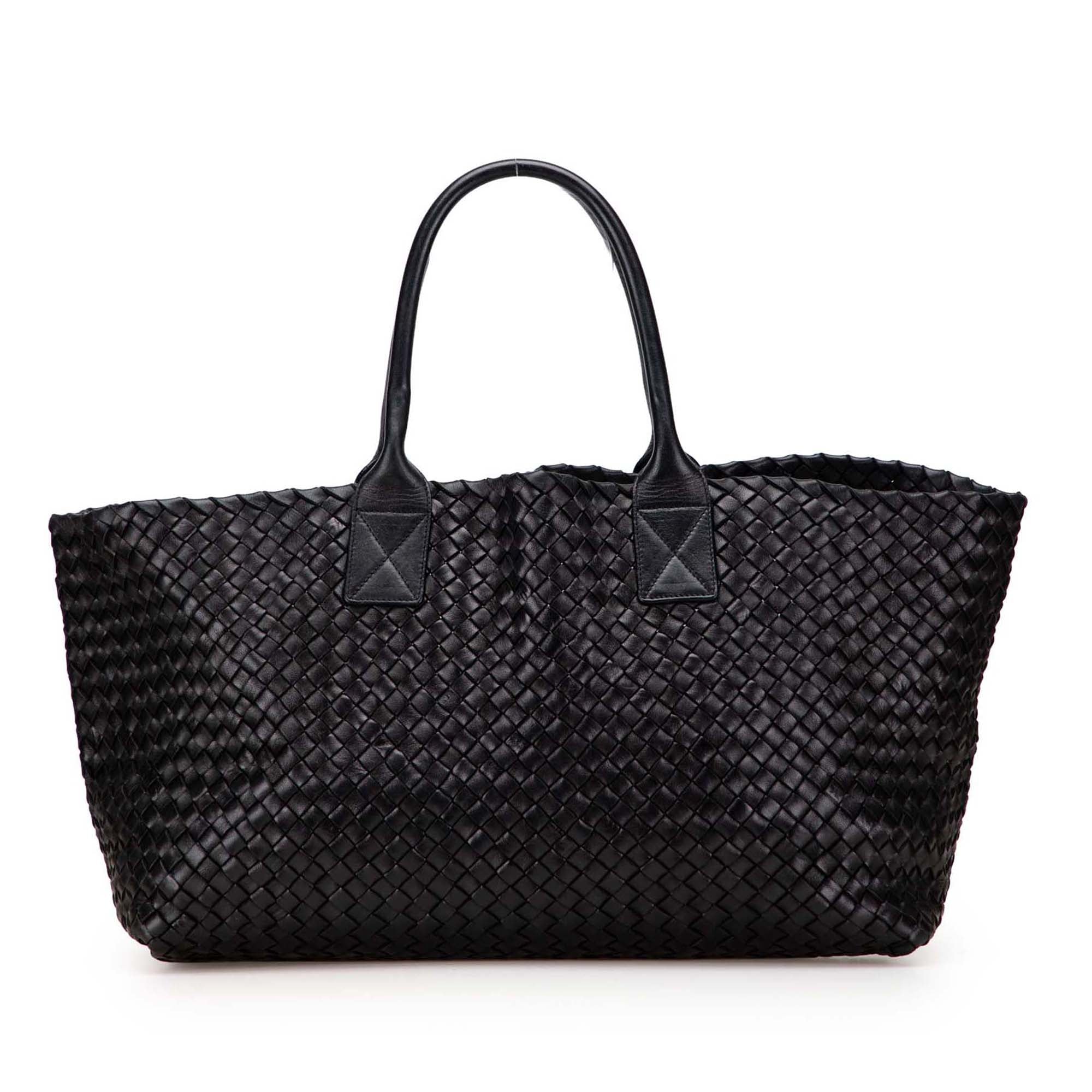 Medium Lambskin Intreccio Cabat Tote
