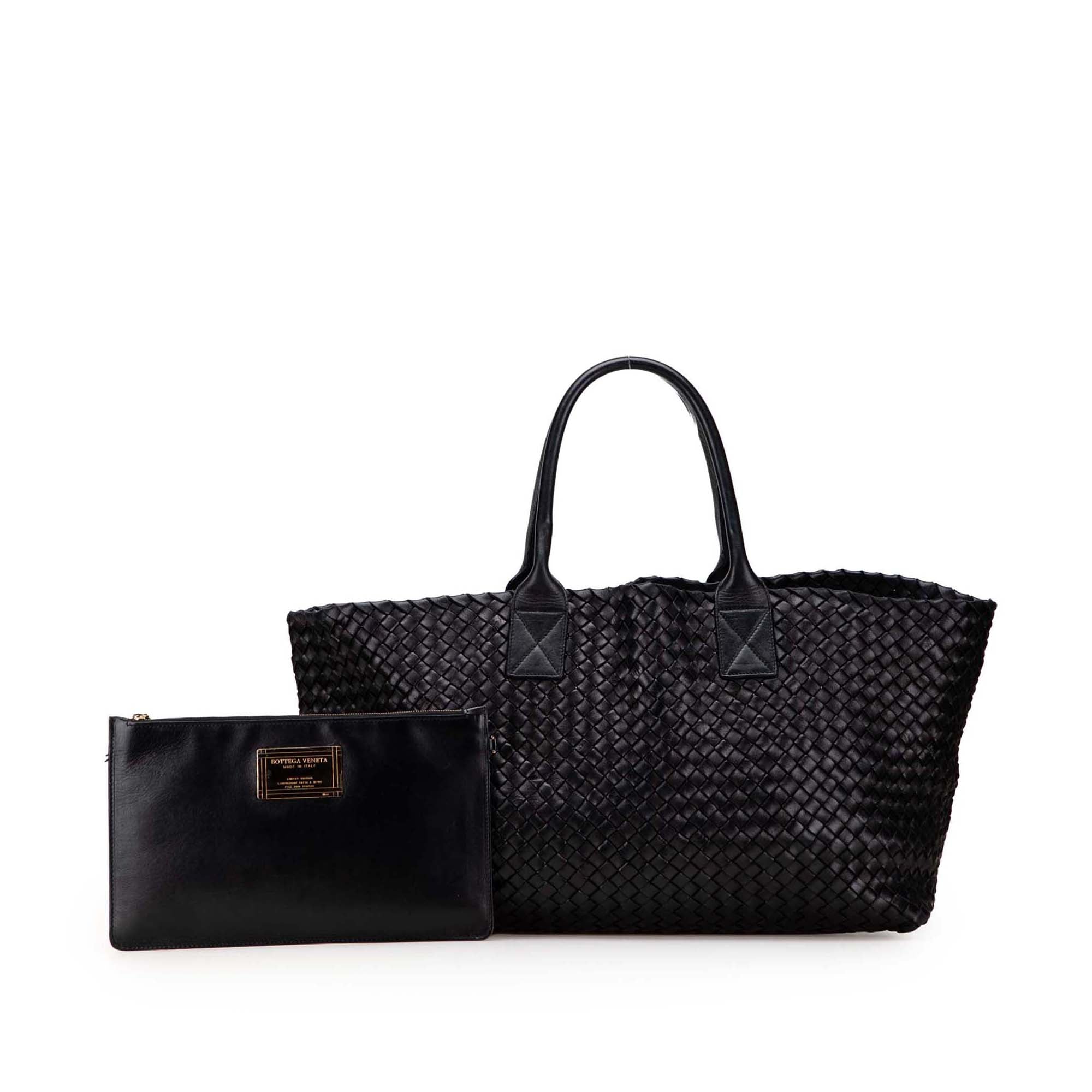 Medium Lambskin Intreccio Cabat Tote
