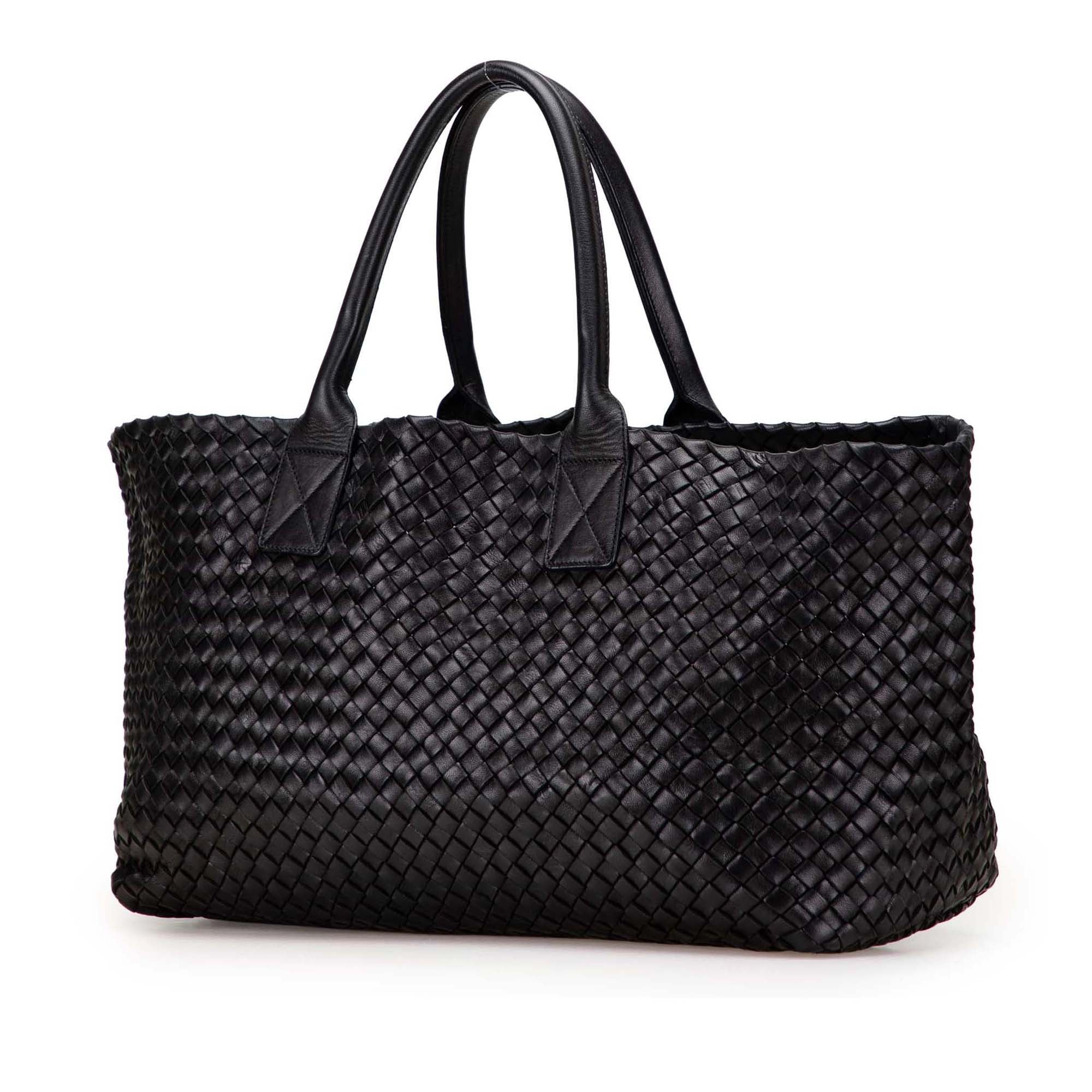 Medium Lambskin Intreccio Cabat Tote