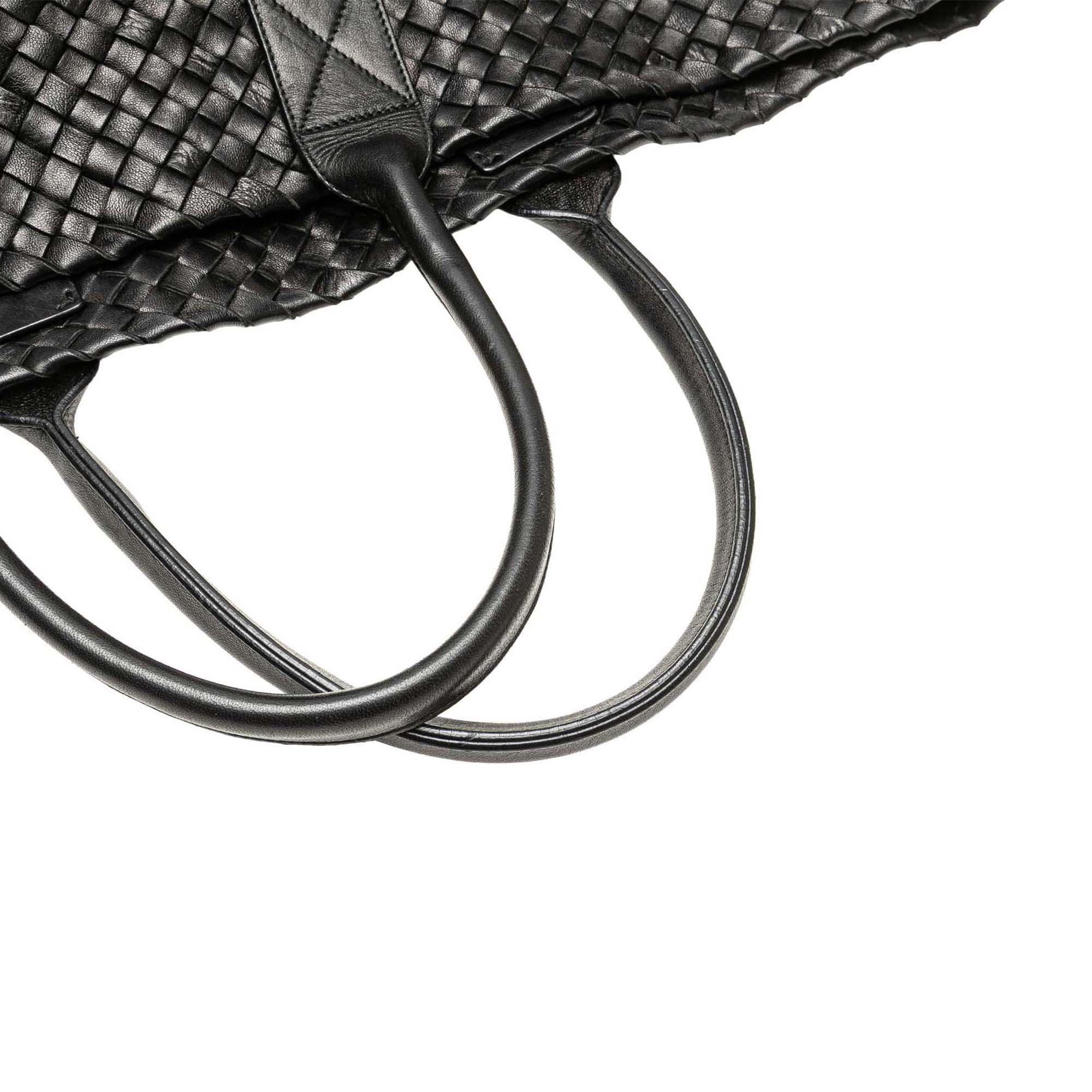 Medium Lambskin Intreccio Cabat Tote