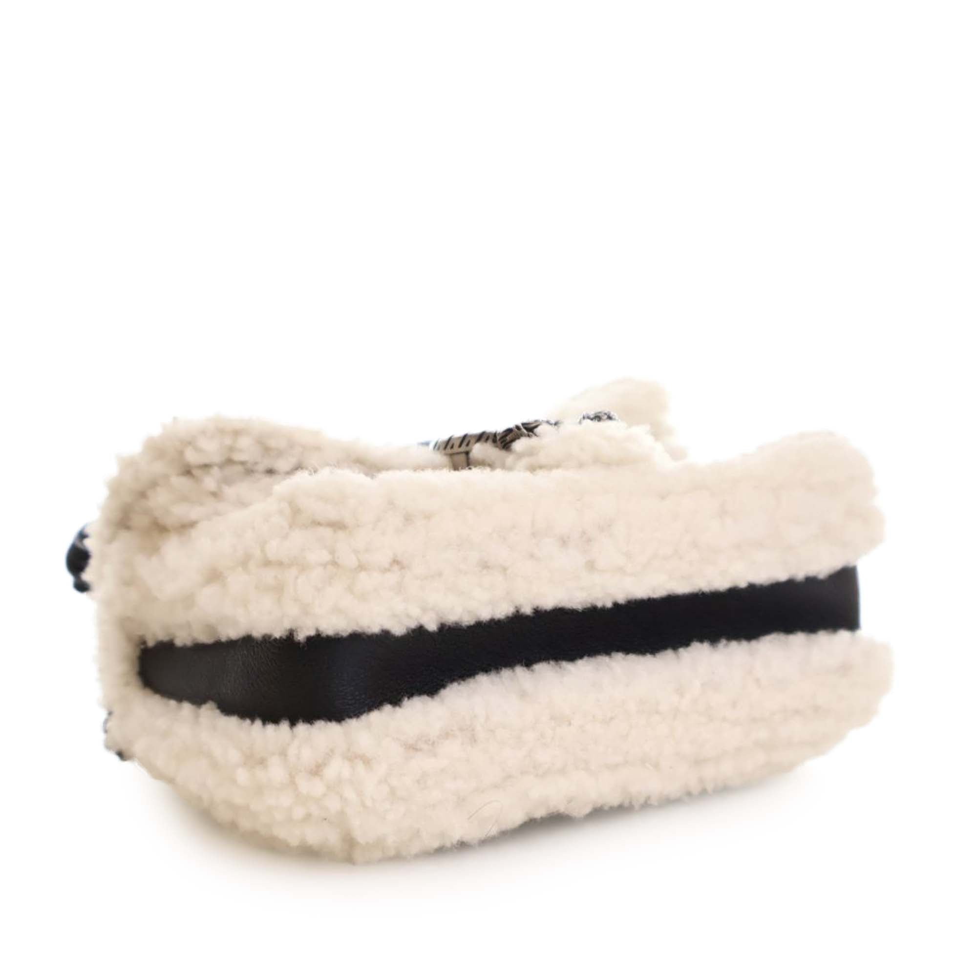Mini Leather and Shearling Dionysus Top Handle Bag