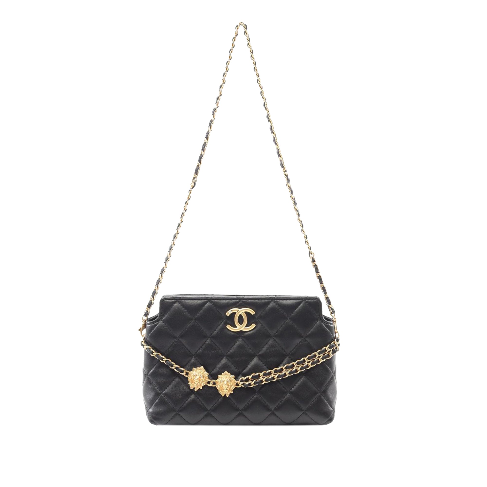 Quilted Lambskin Leo Shoulder Bag