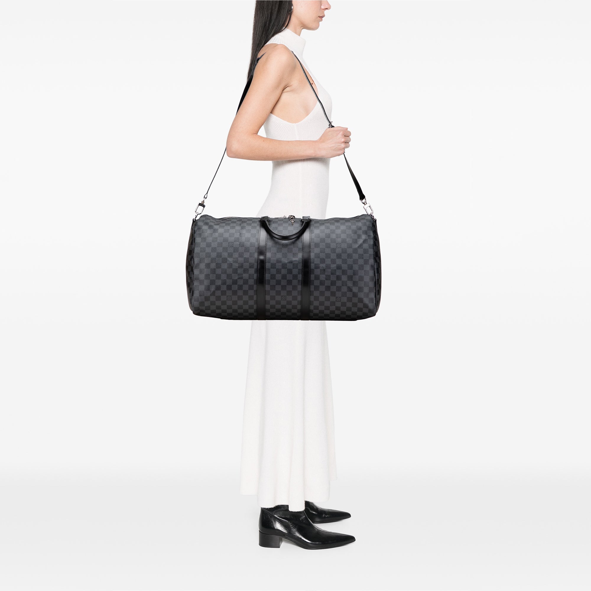 Damier Graphite Keepall Bandouliere 55