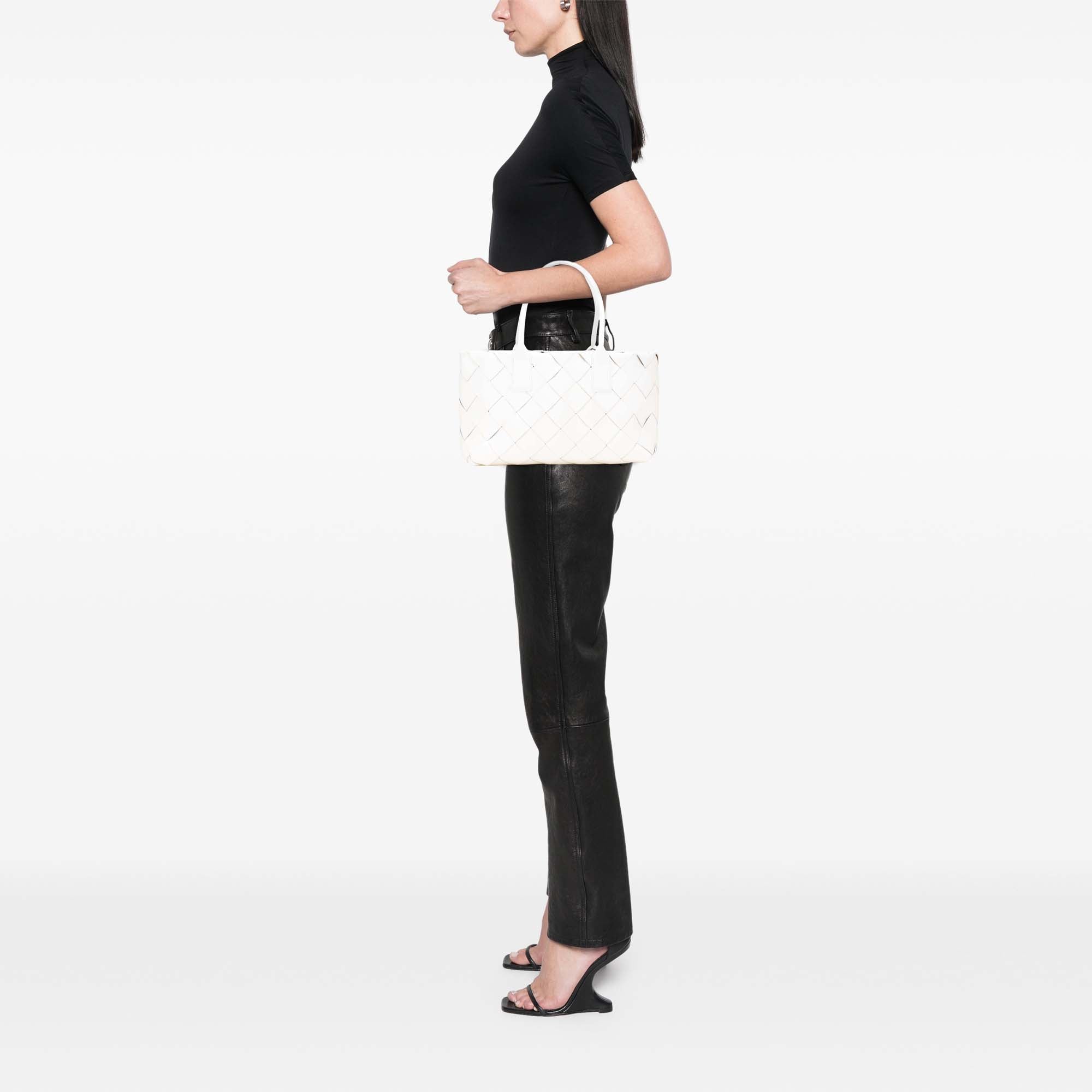 Small Lambskin Intrecciato Cabat Tote