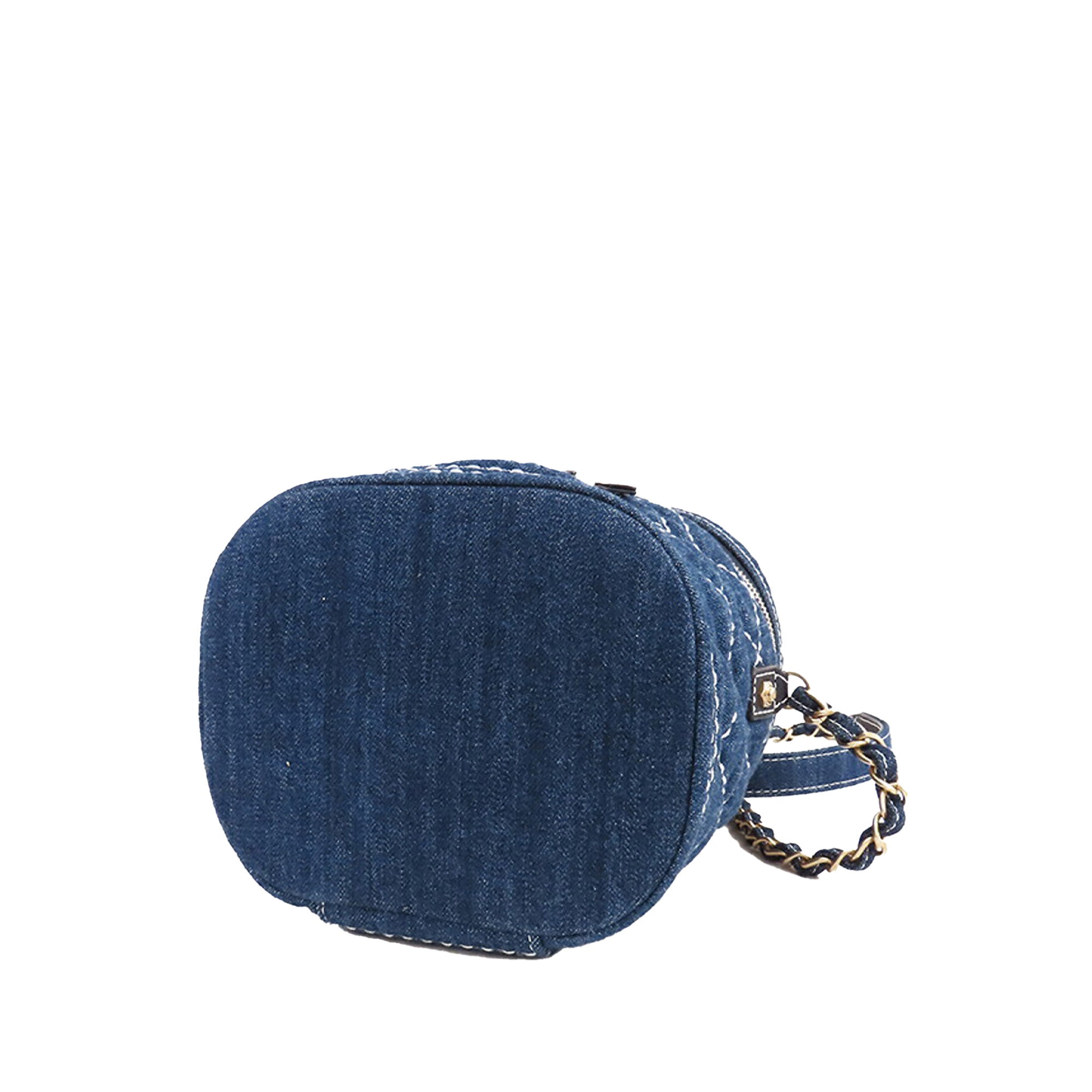 CC Quilted Denim Vanity Bag