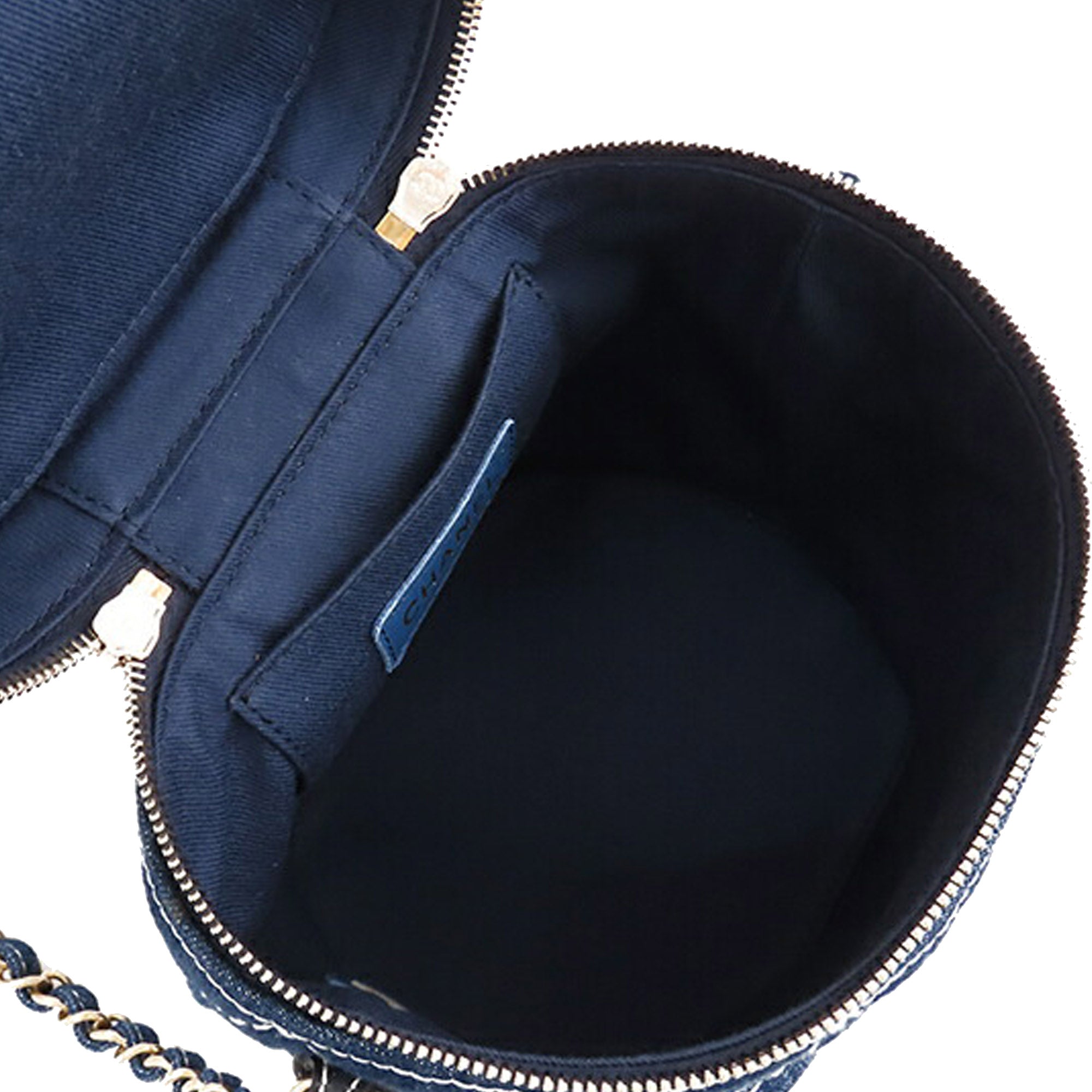 CC Quilted Denim Vanity Bag