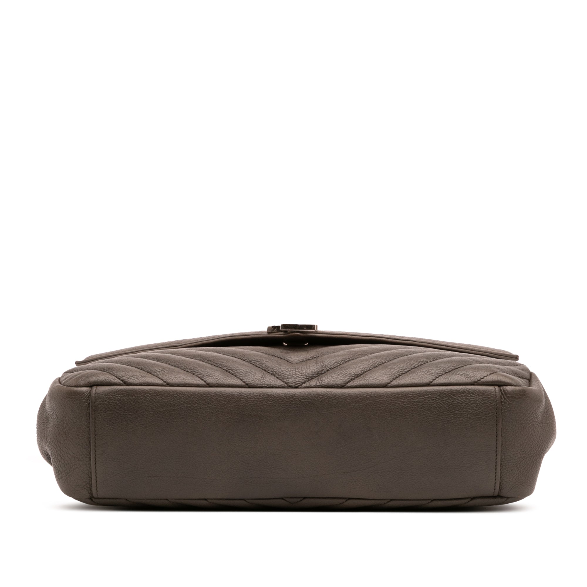 Large Chevron Sheepskin Monogram College Bag