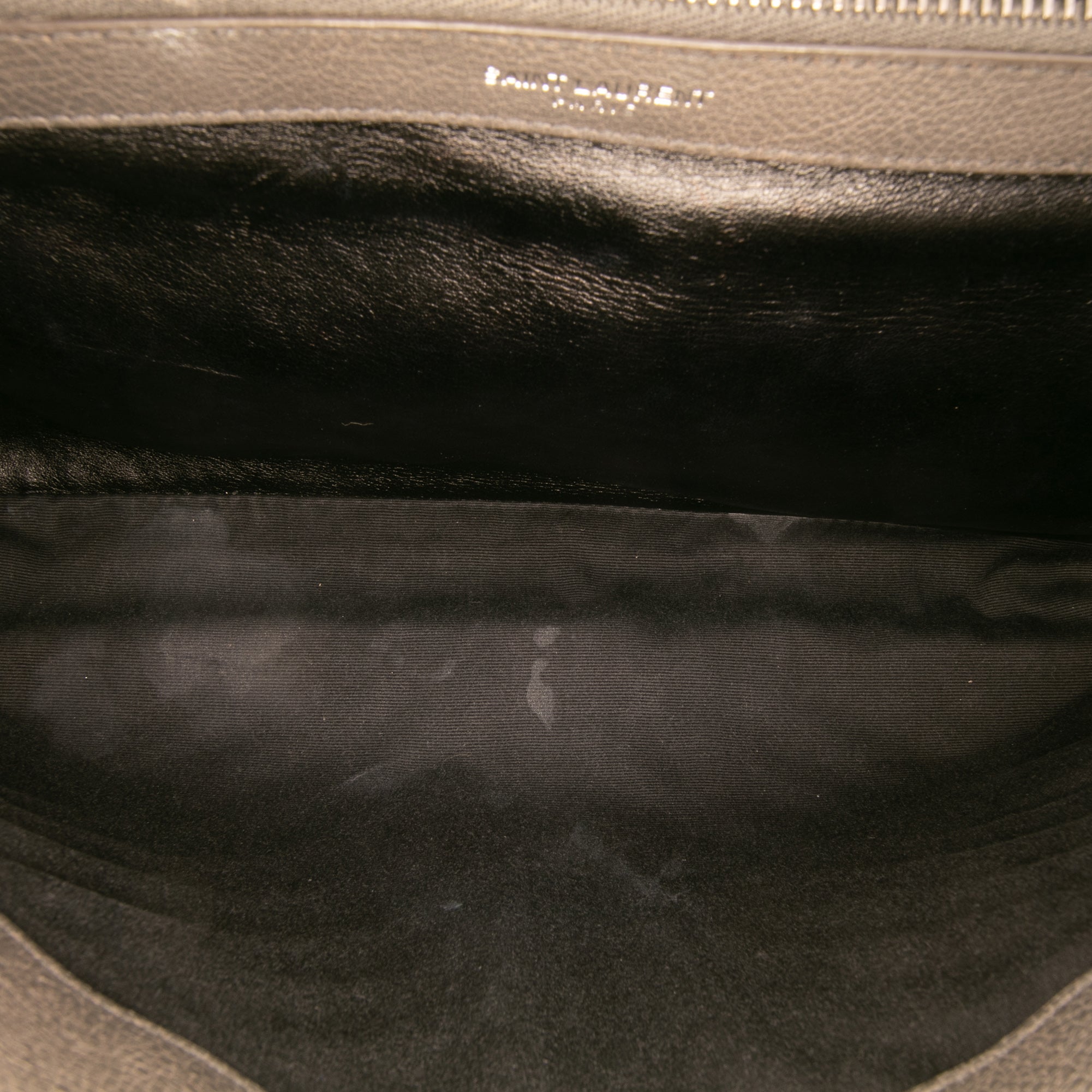 Large Chevron Sheepskin Monogram College Bag