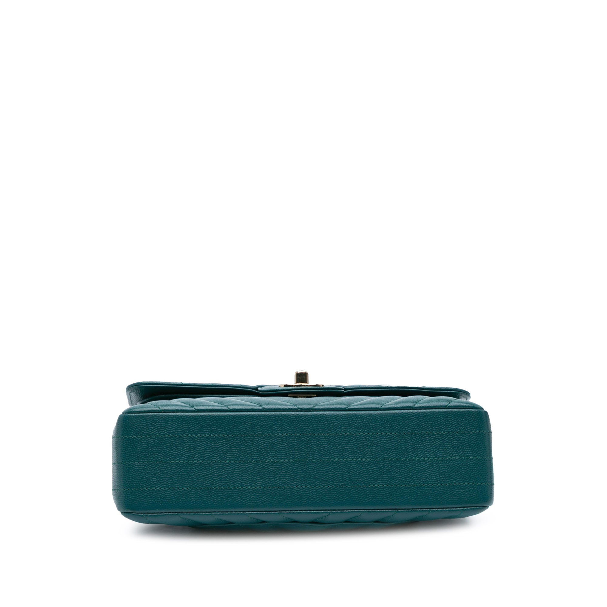 Small Classic Chevron Caviar Double Flap