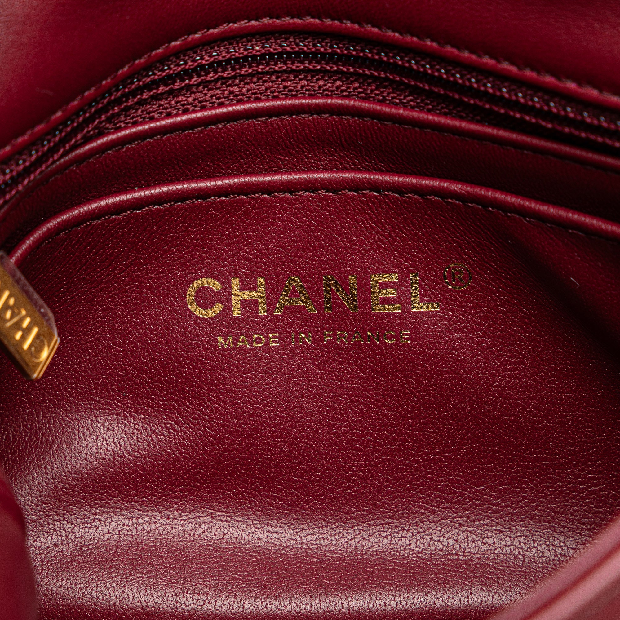 Chanel Mini Square Lambskin Coco Heart Chain Flap