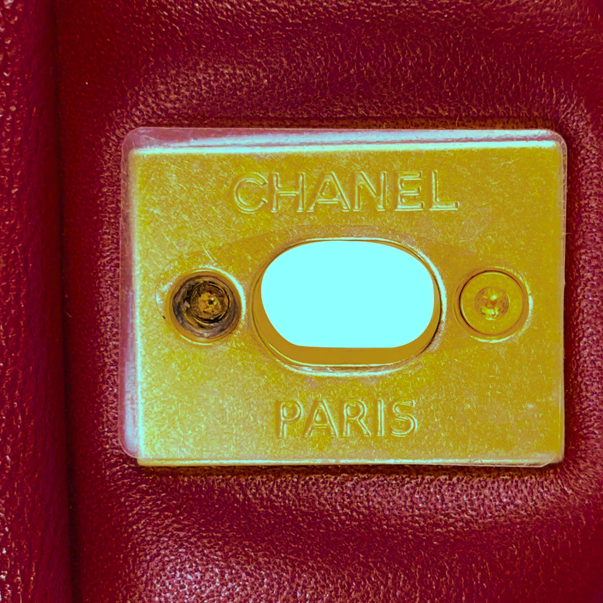 Chanel Mini Square Lambskin Coco Heart Chain Flap