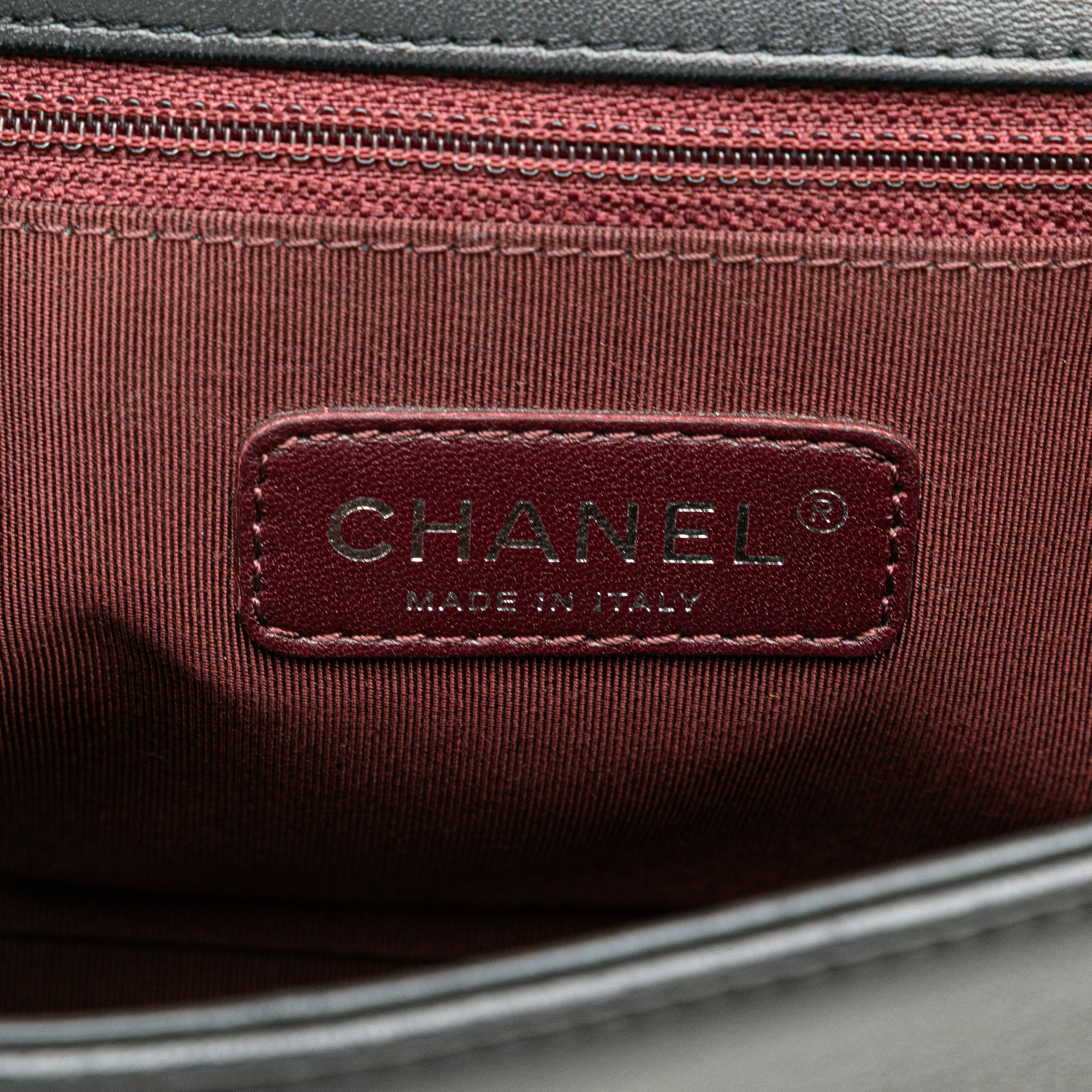 Medium Chevron Wrinkled Lambskin Boy Flap