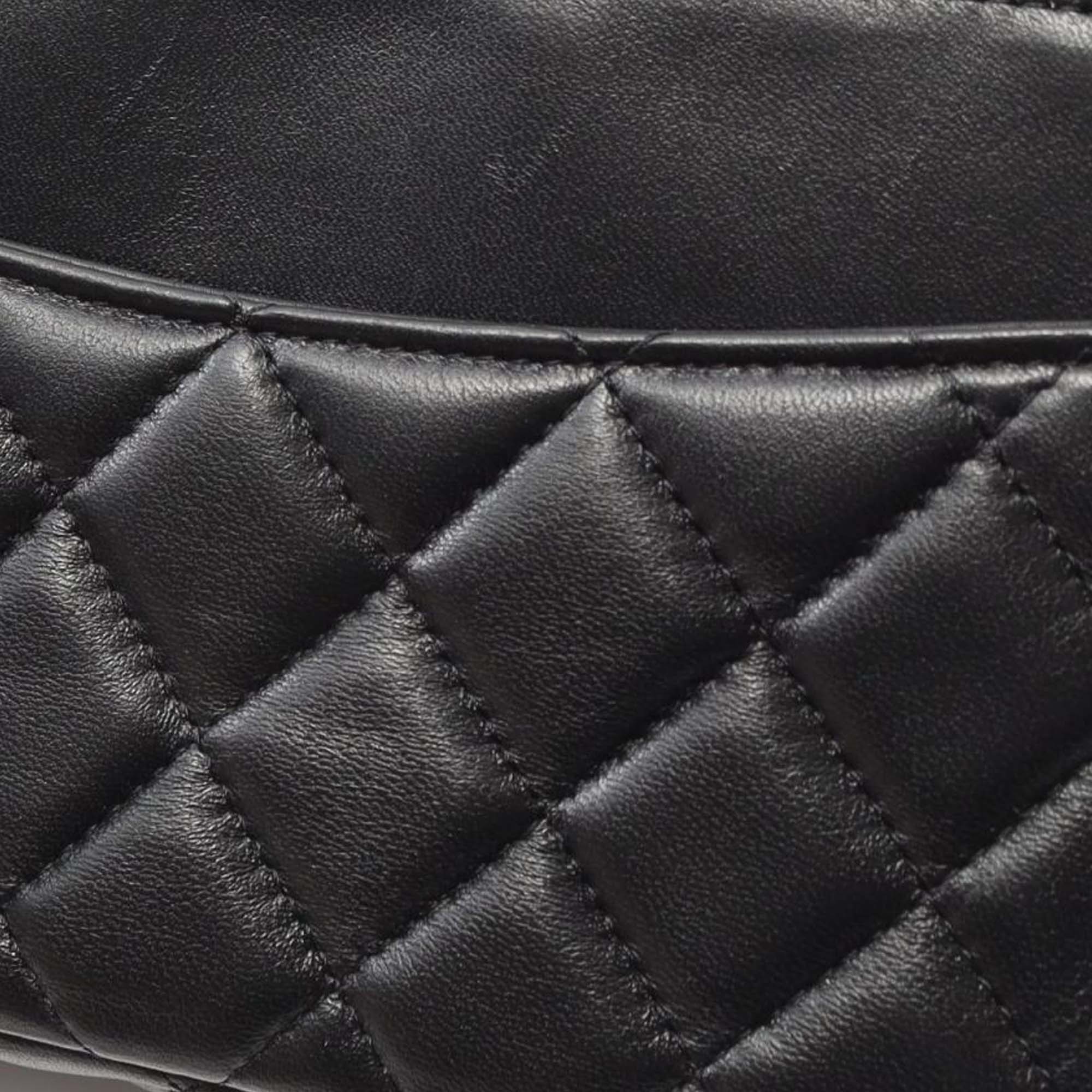 CC Quilted Lambskin Flap Phone Holder Wallet on Chain