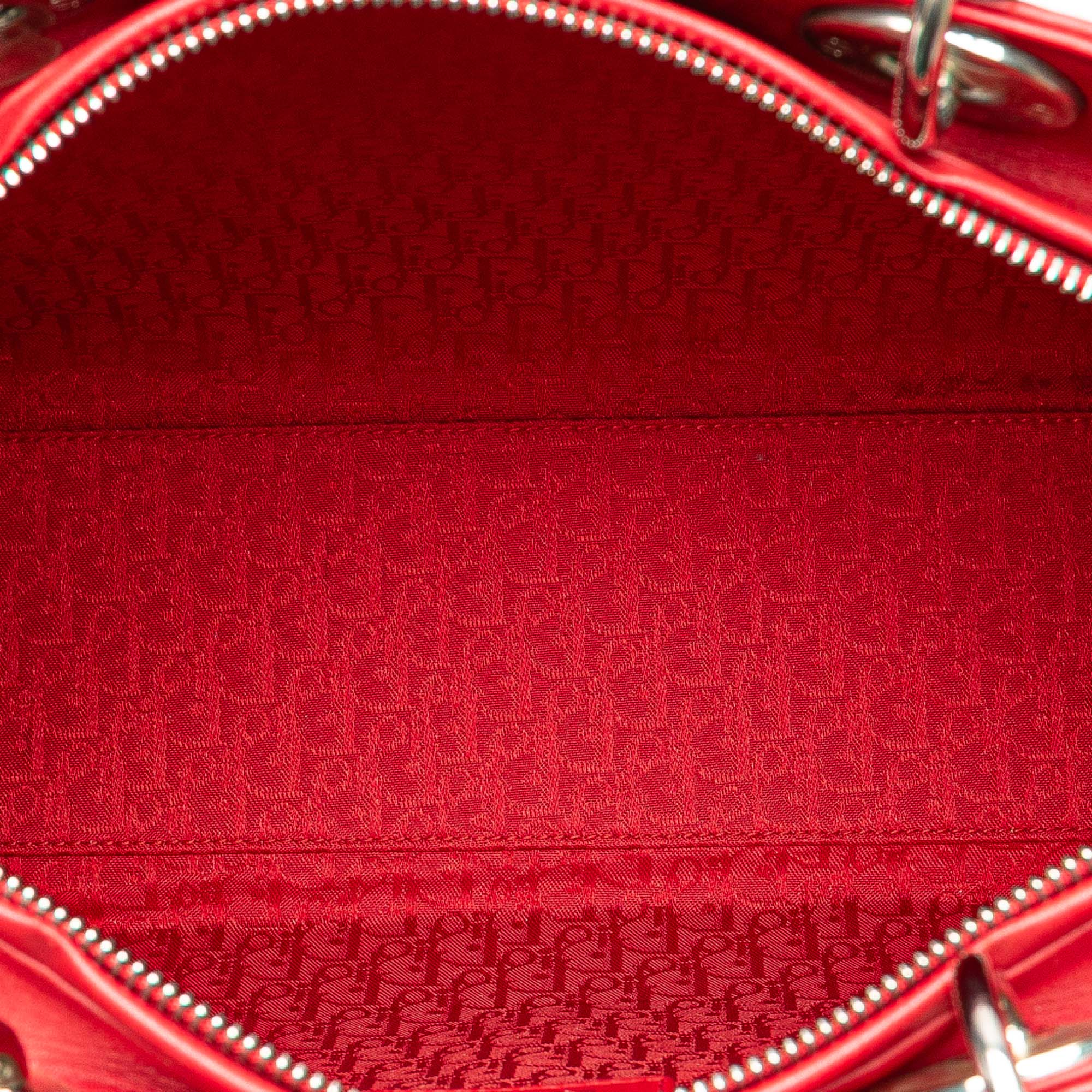 Dior Large Lambskin Cannage Lady Dior