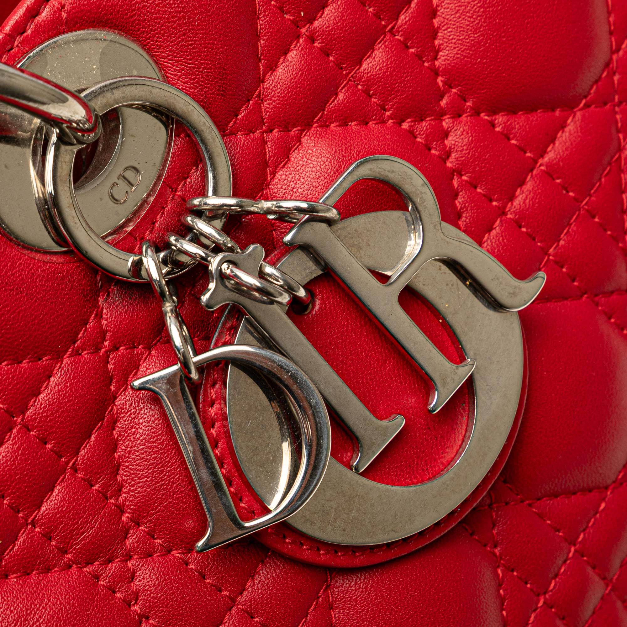Dior Large Lambskin Cannage Lady Dior