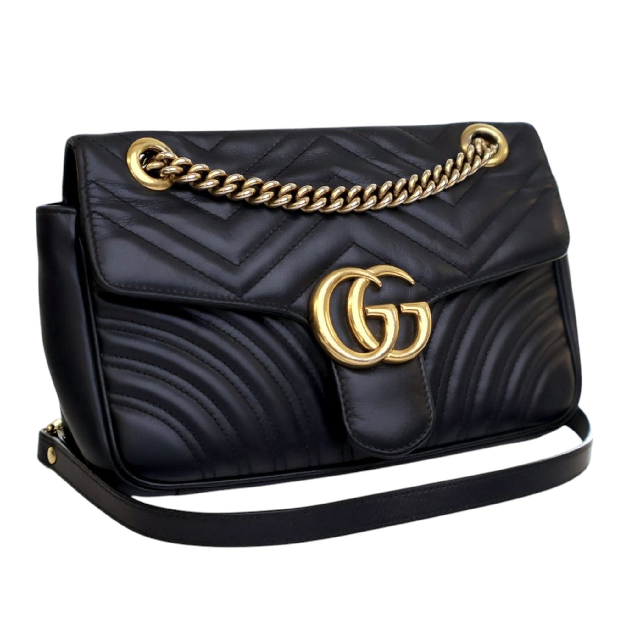 Medium GG Marmont Matelasse Leather Shoulder Bag