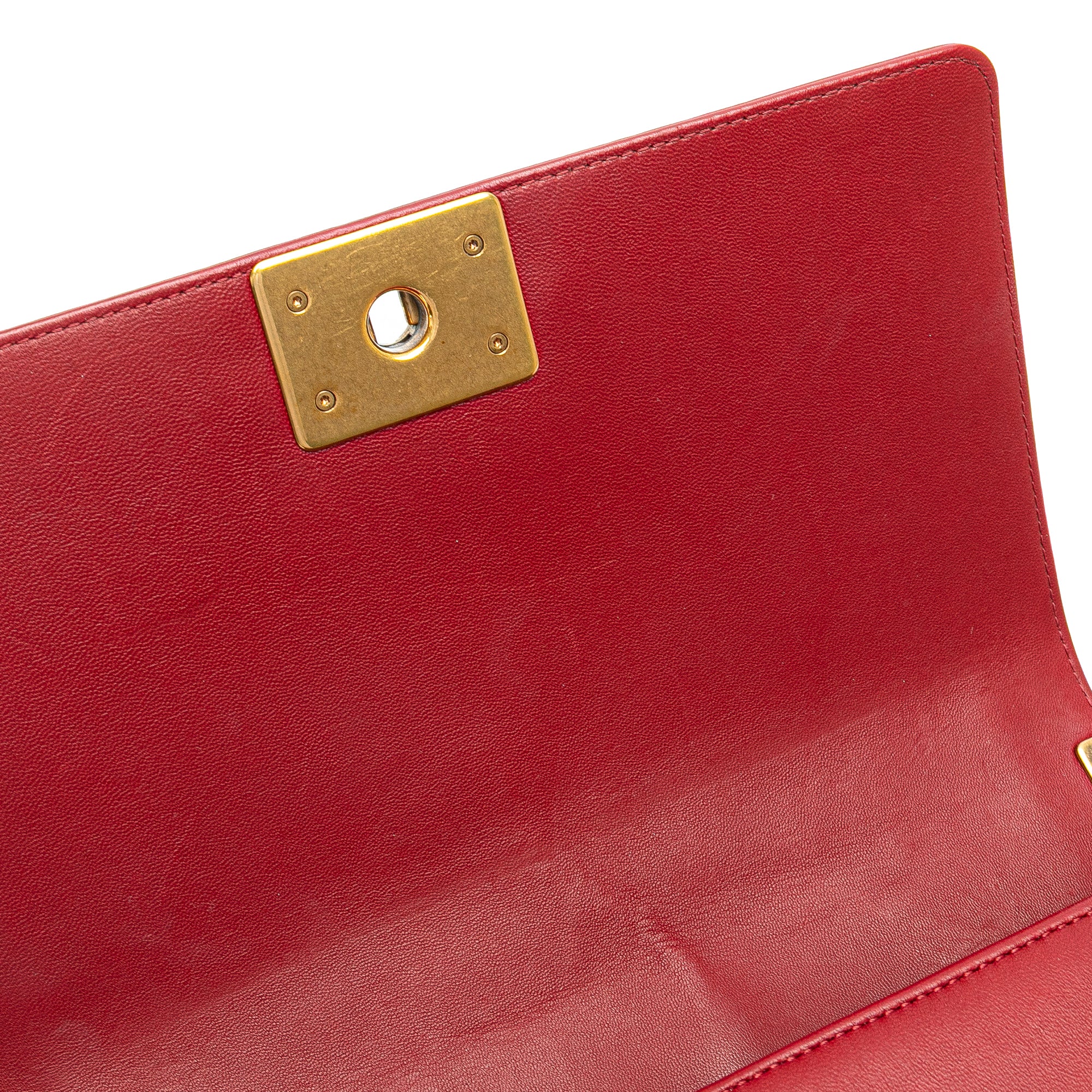 Old Medium Quilted Lambskin Boy Flap