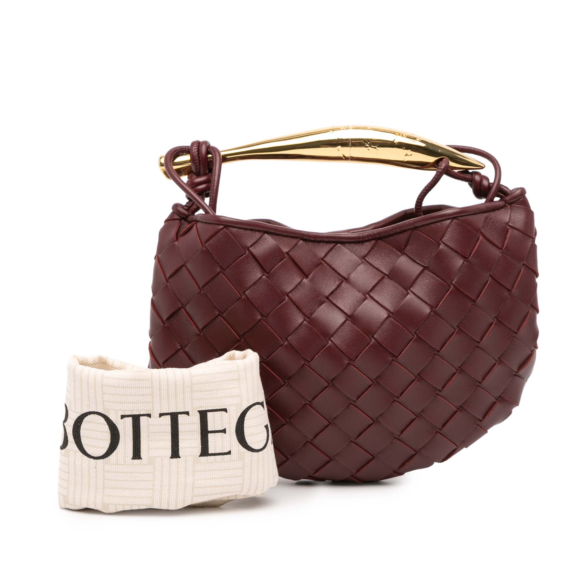 Bottega Veneta Baby Lambskin Intrecciato Sardine Satchel