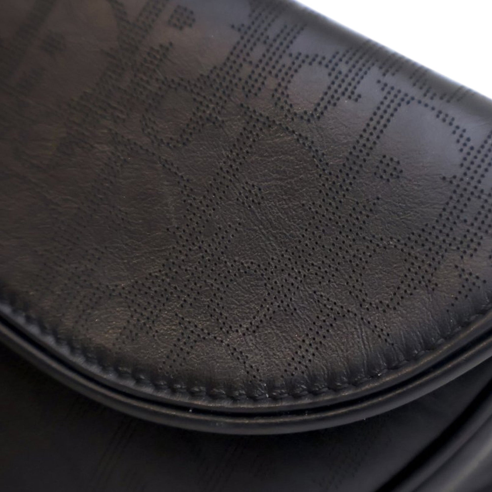 Oblique Perforated Calfskin Galaxy Saddle Bag