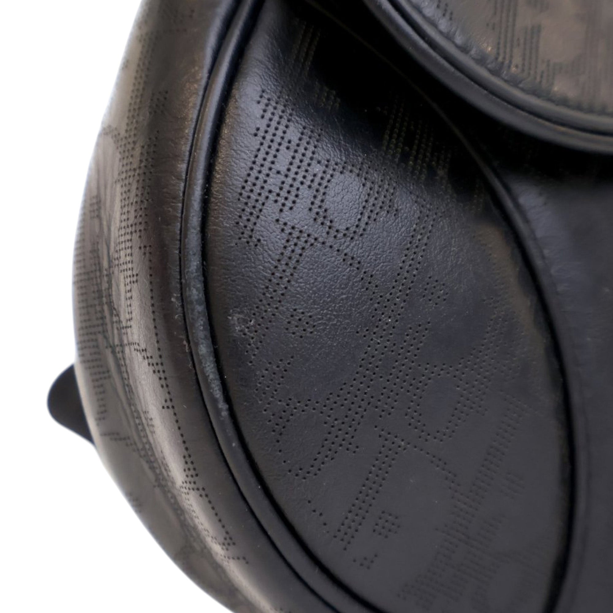 Oblique Perforated Calfskin Galaxy Saddle Bag