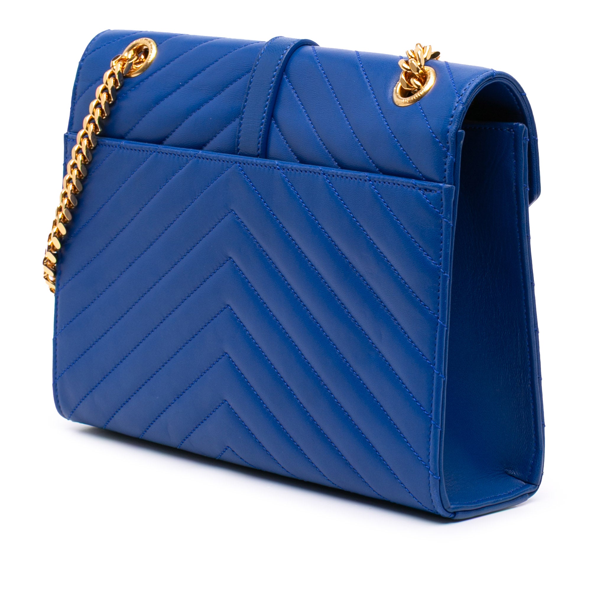 Saint Laurent Medium Matelasse Lambskin Monogram Envelope Shoulder Bag