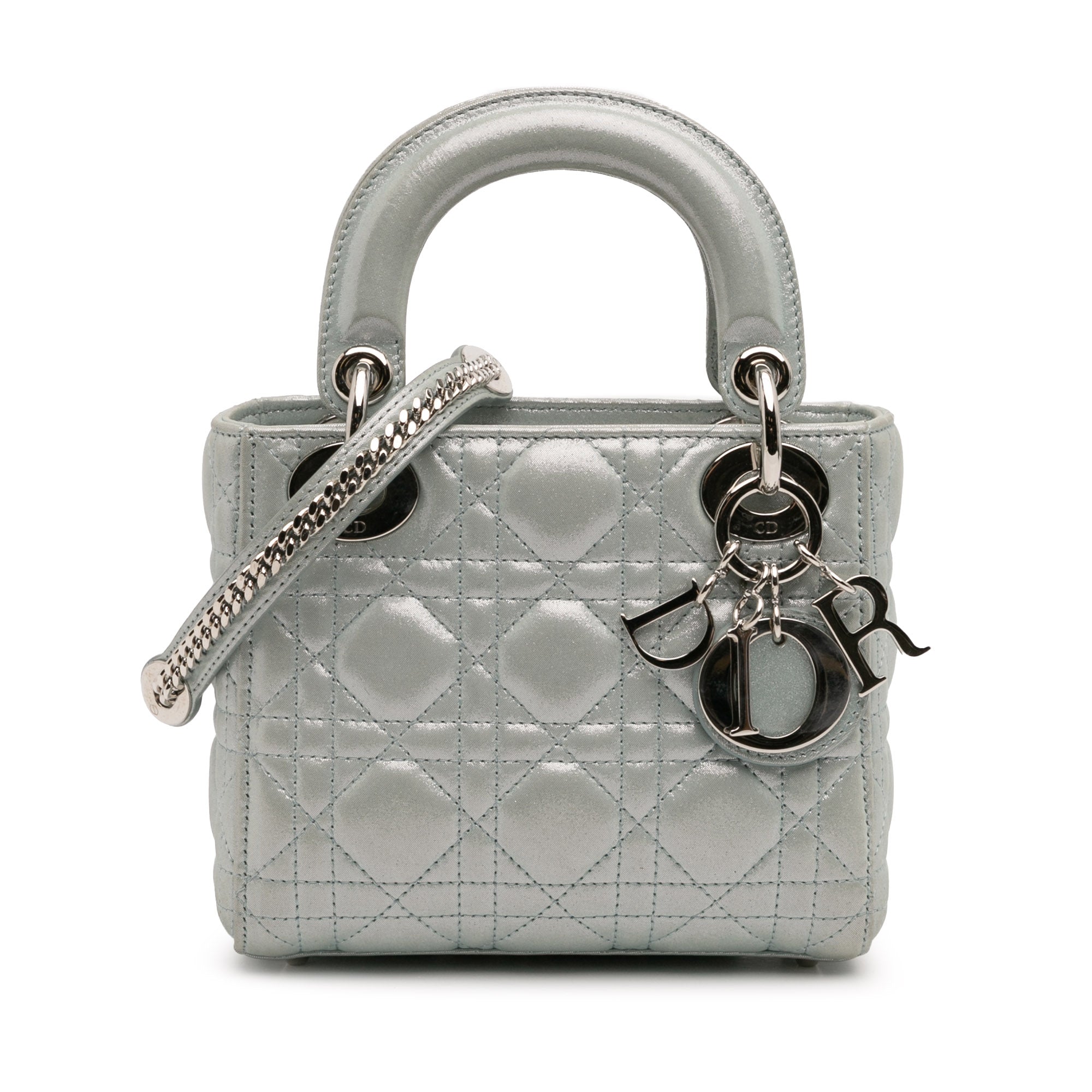 Mini Iridescent Lambskin Cannage Lady Dior