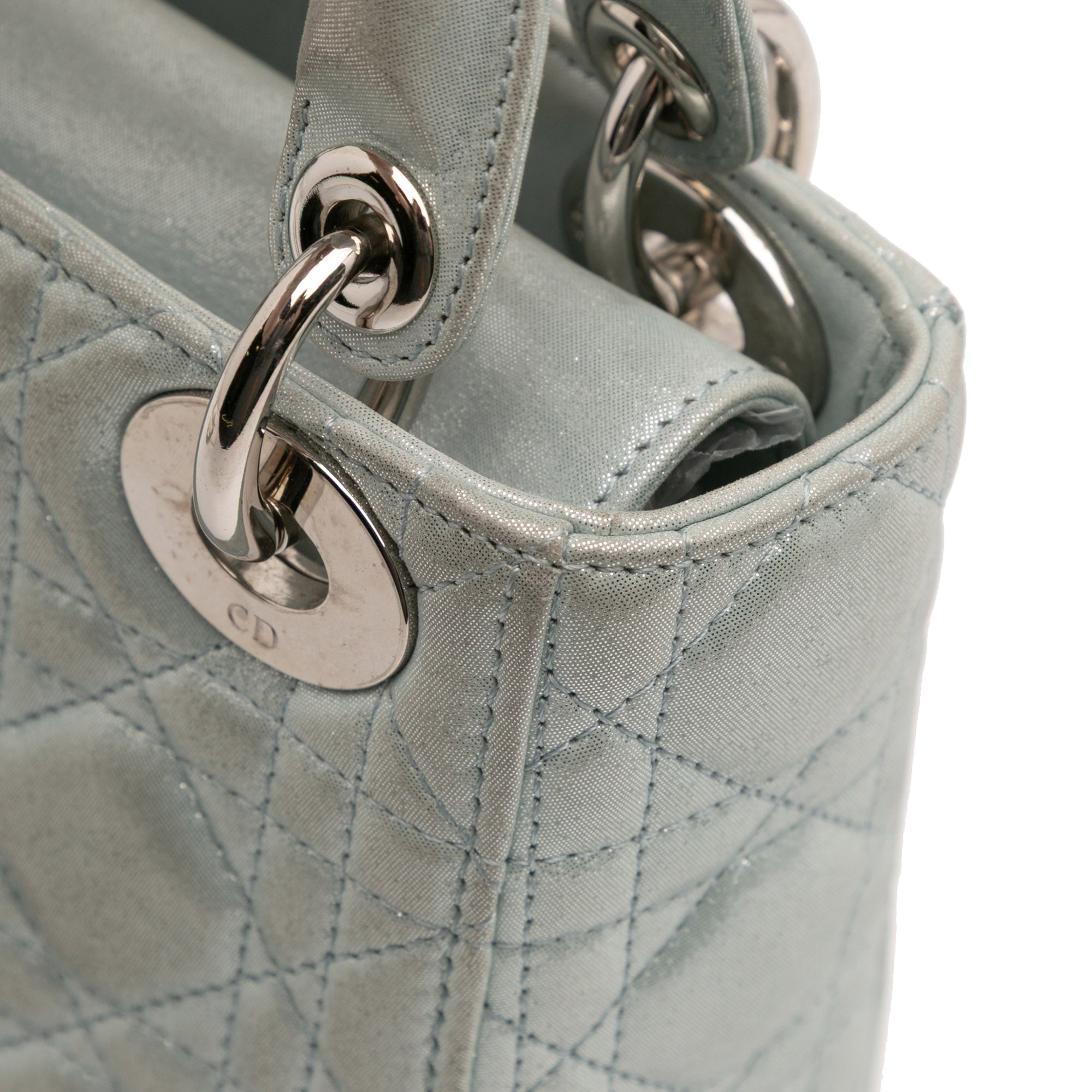 Mini Iridescent Lambskin Cannage Lady Dior