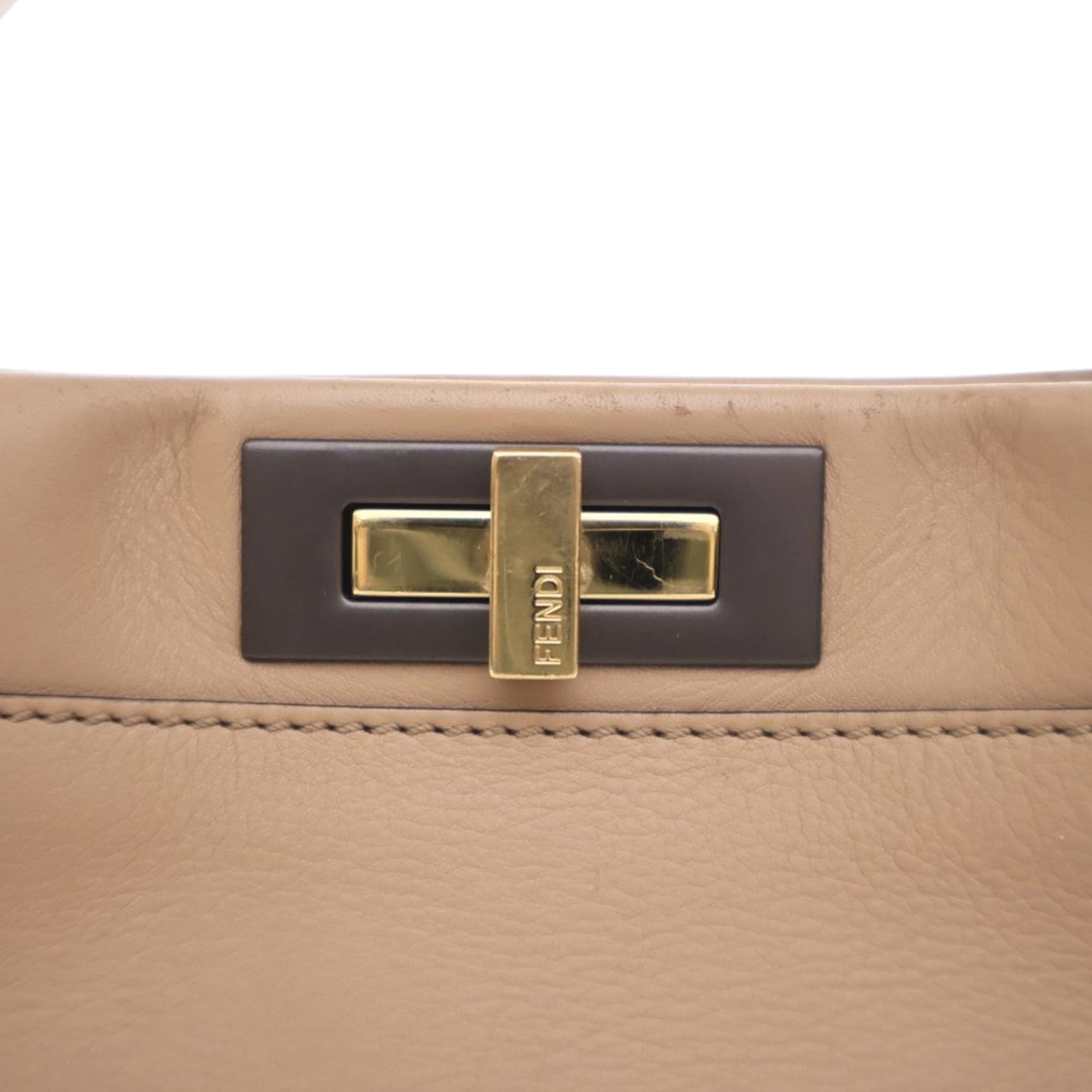 Fendi Medium Leather Peekaboo Iconic Satchel