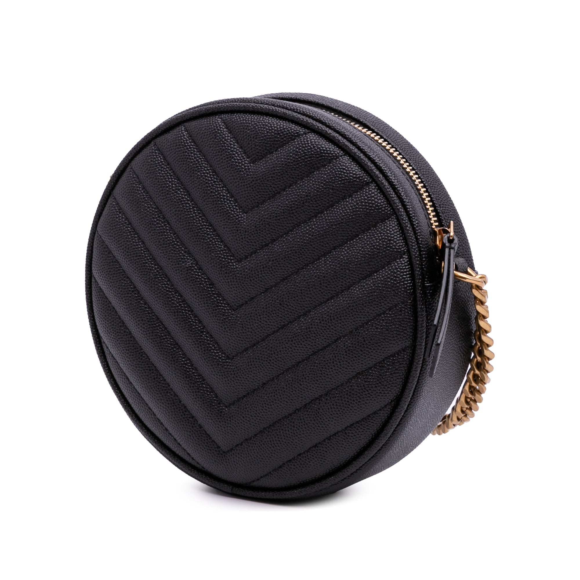 Grain De Poudre Chevron Round Vinyle Camera Bag