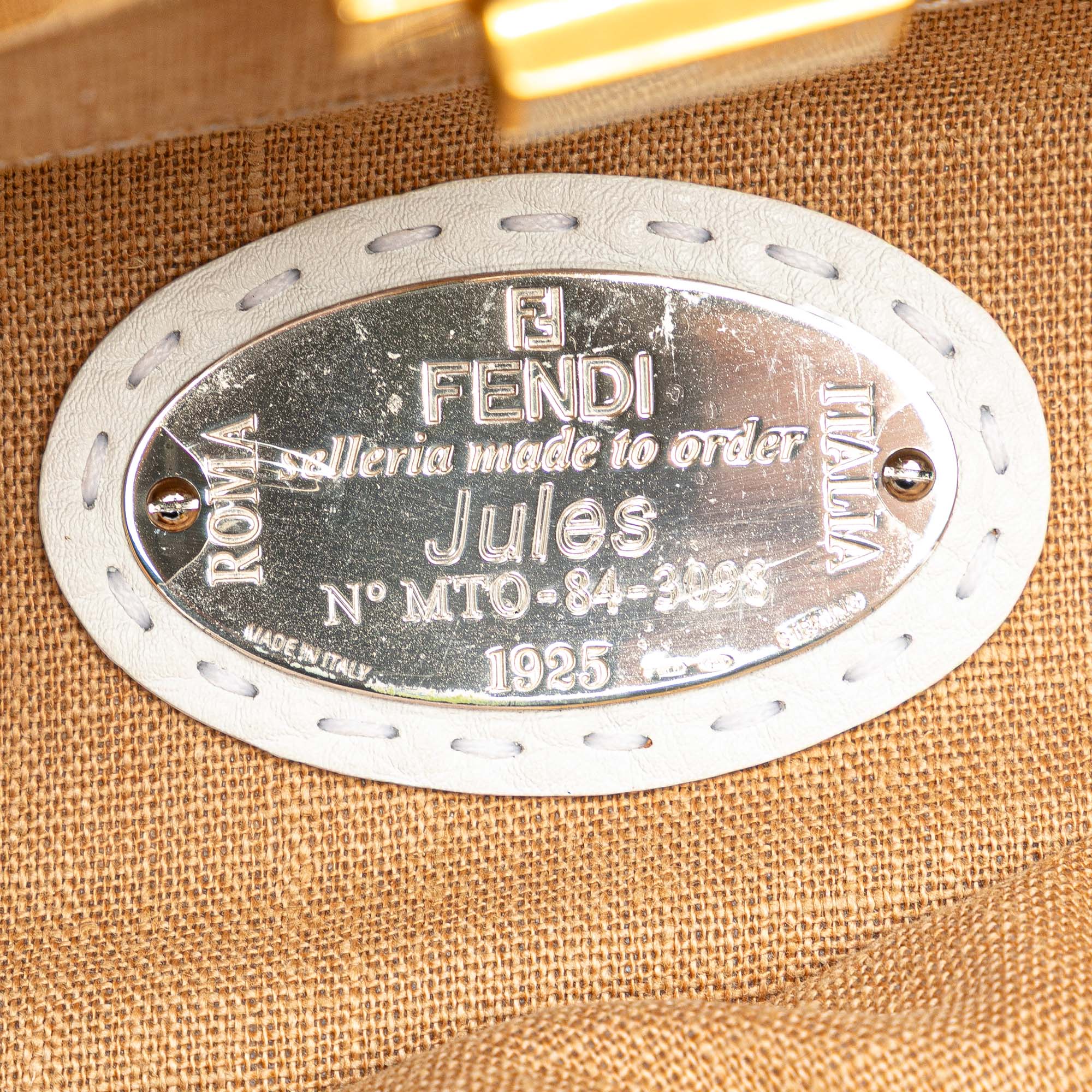 Fendi Medium Pebbled Leather Peekaboo Satchel