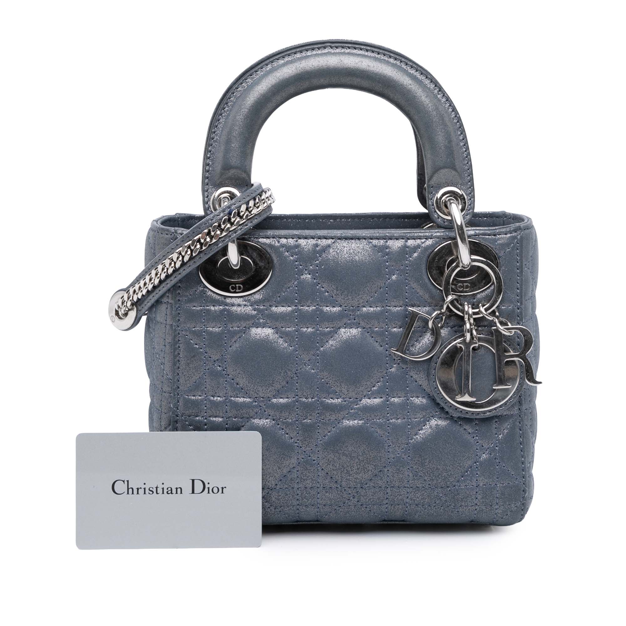 Dior Mini Iridescent Lambskin Cannage Lady Dior