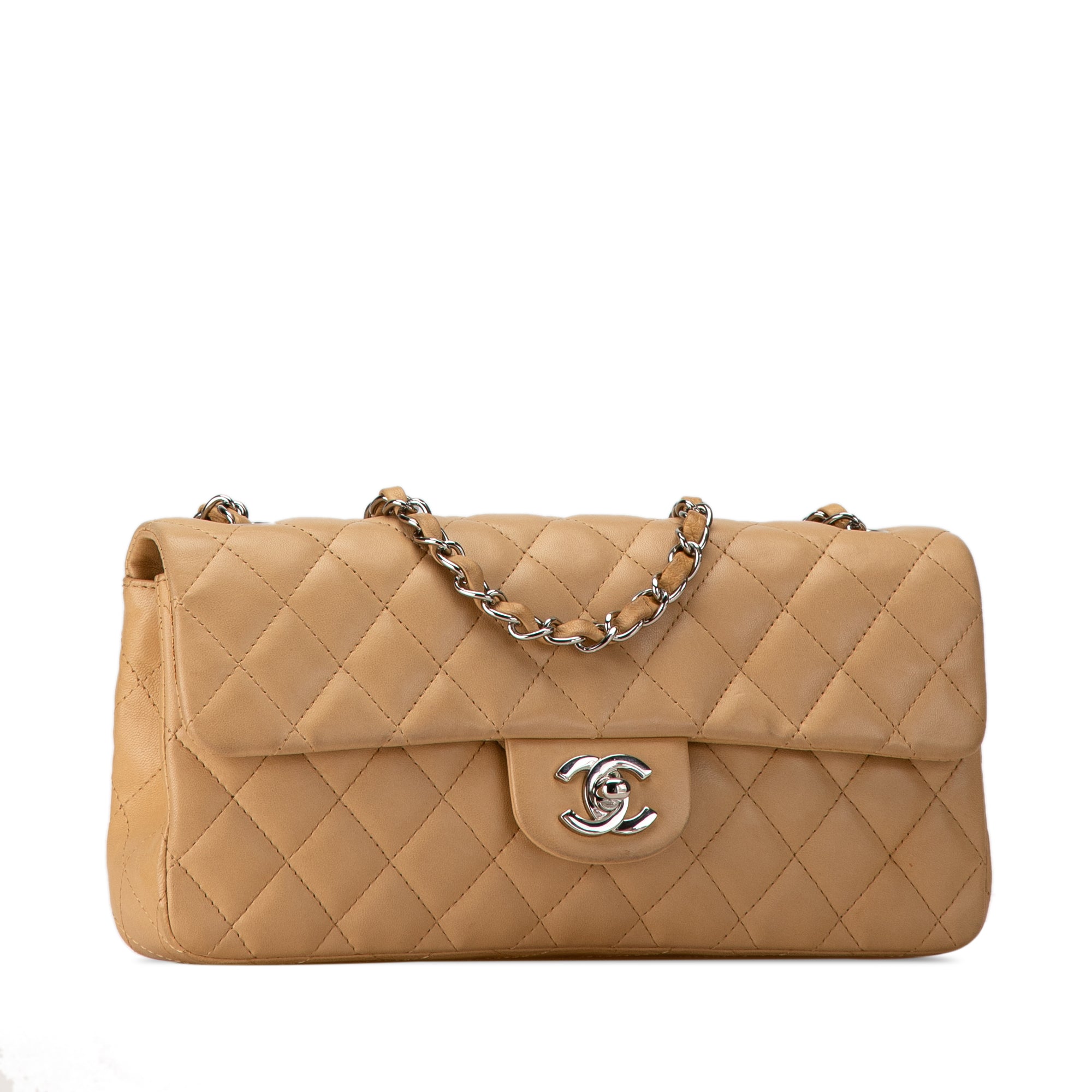 Chanel CC Lambskin East West Single Flap