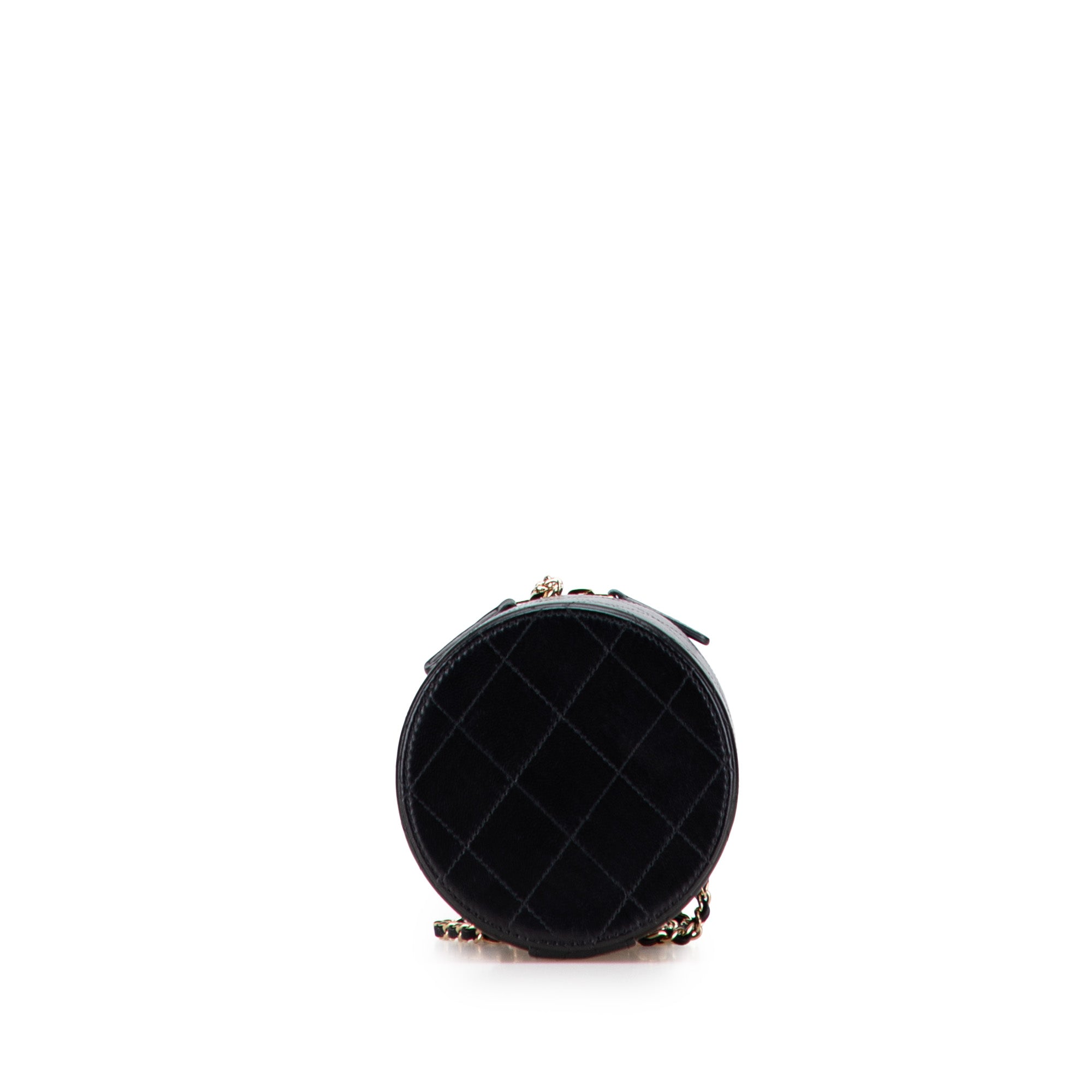 Quilted Lambskin Chain and Charm Vanity Case