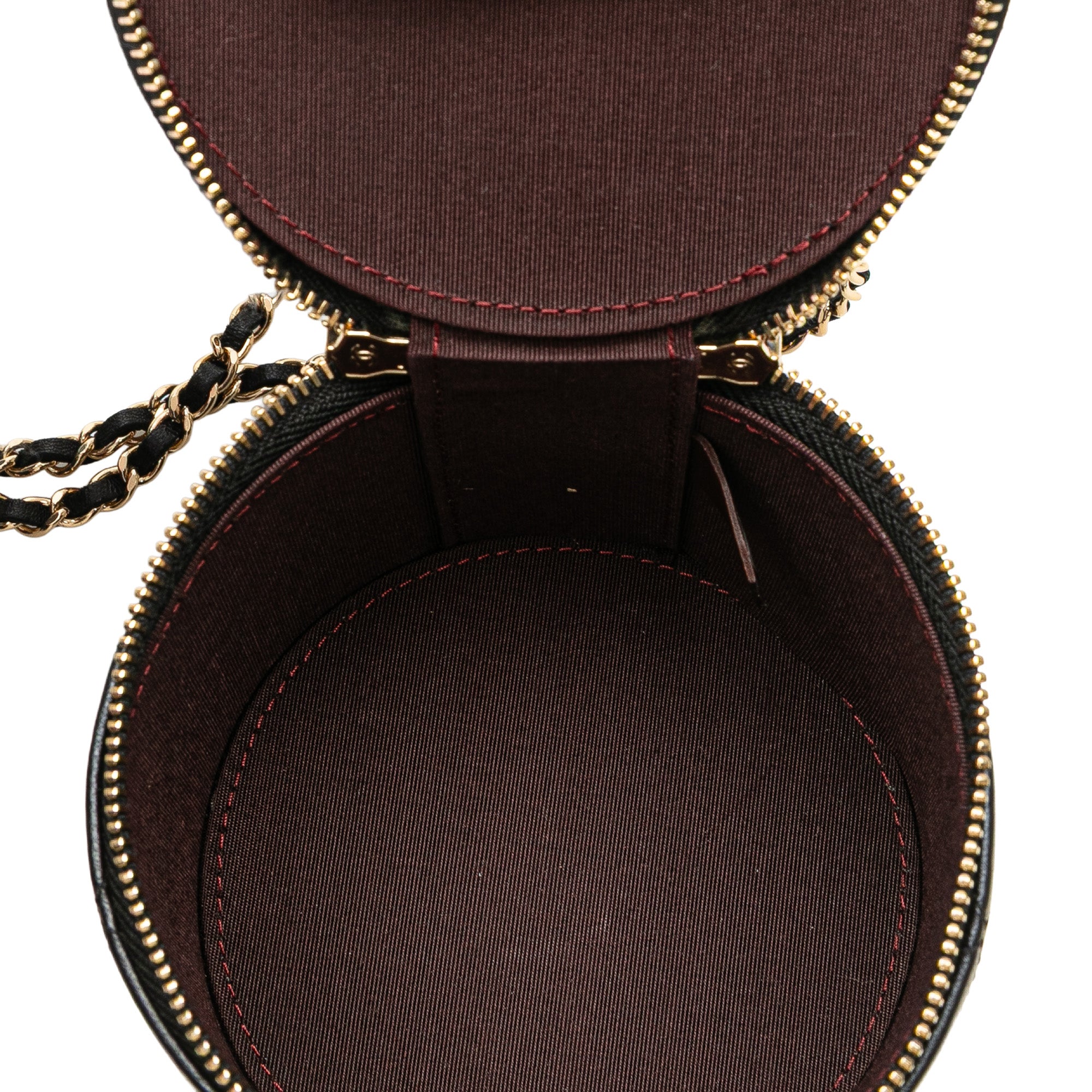 Quilted Lambskin Chain and Charm Vanity Case