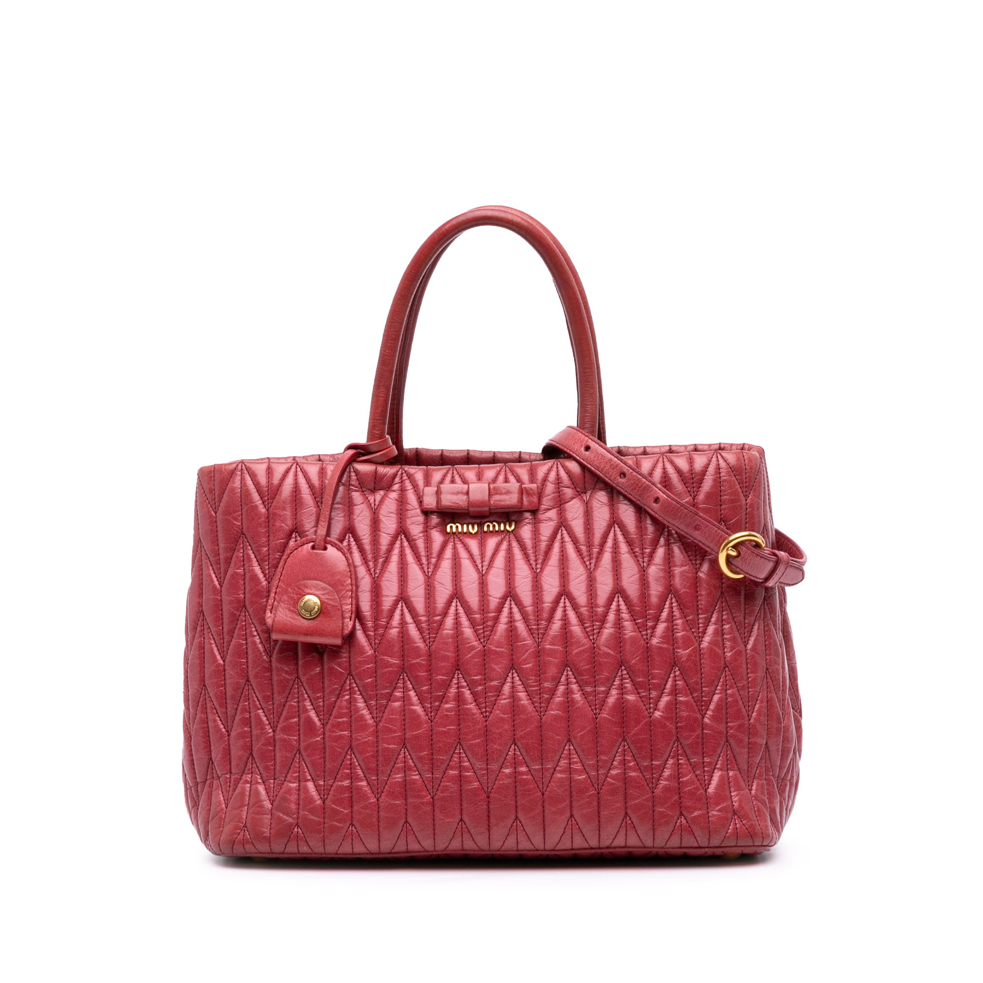 Miu Miu Matelasse Lambskin Satchel