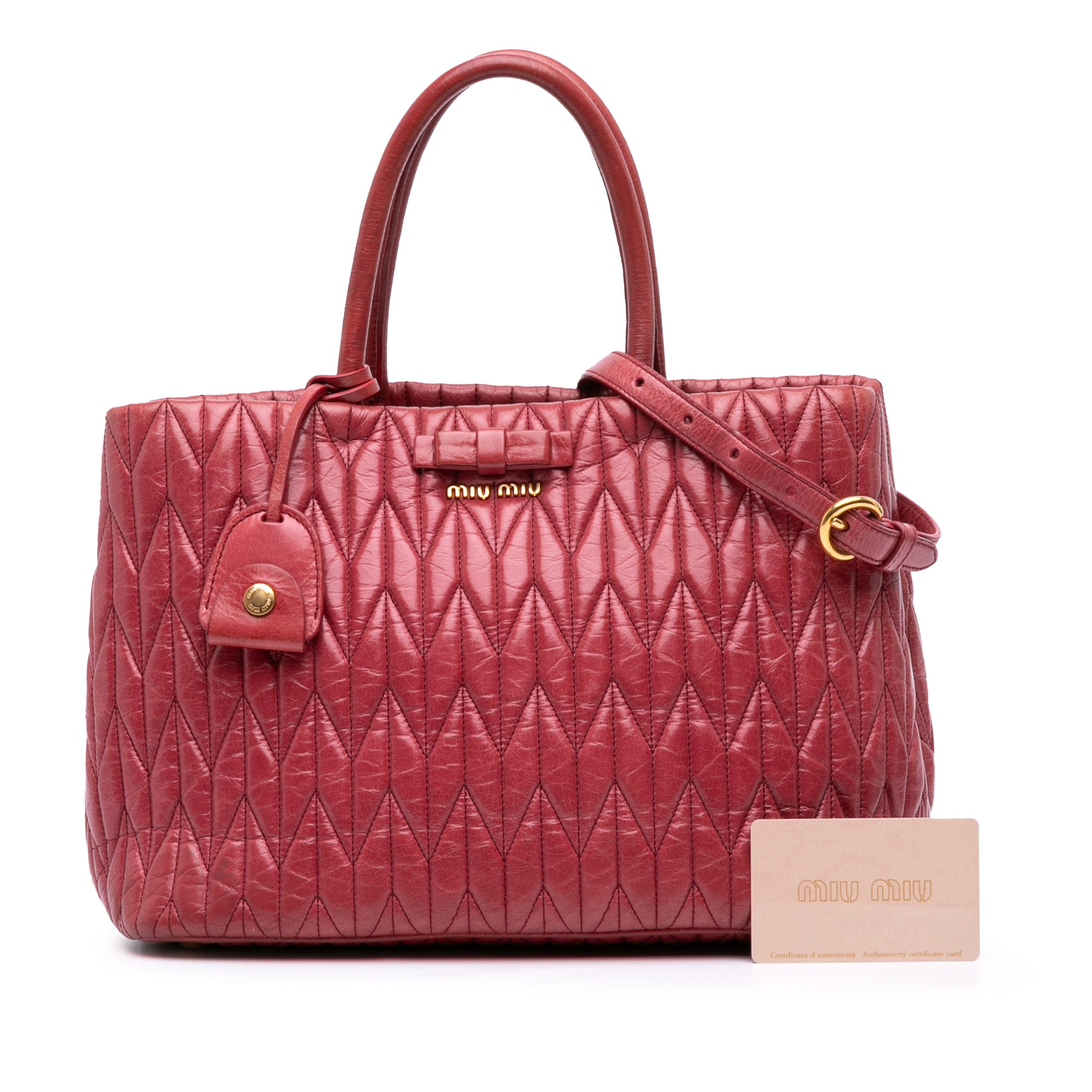 Miu Miu Matelasse Lambskin Satchel