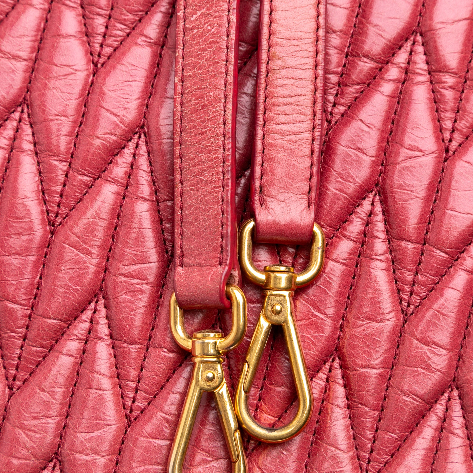 Miu Miu Matelasse Lambskin Satchel