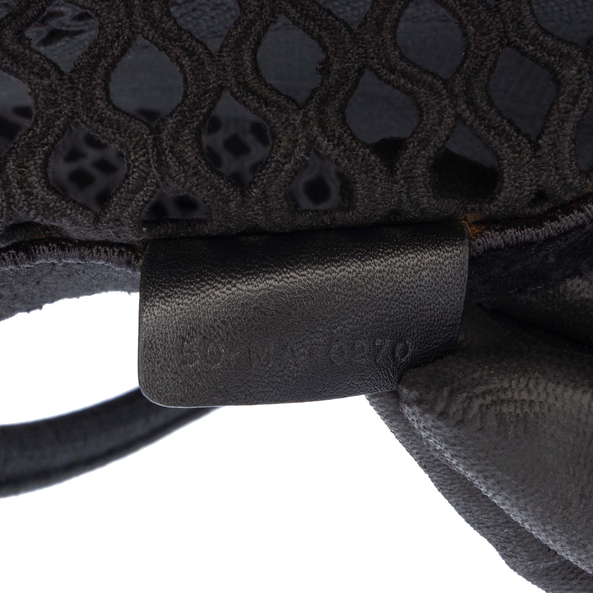 Large Embroidered Mesh Book Tote