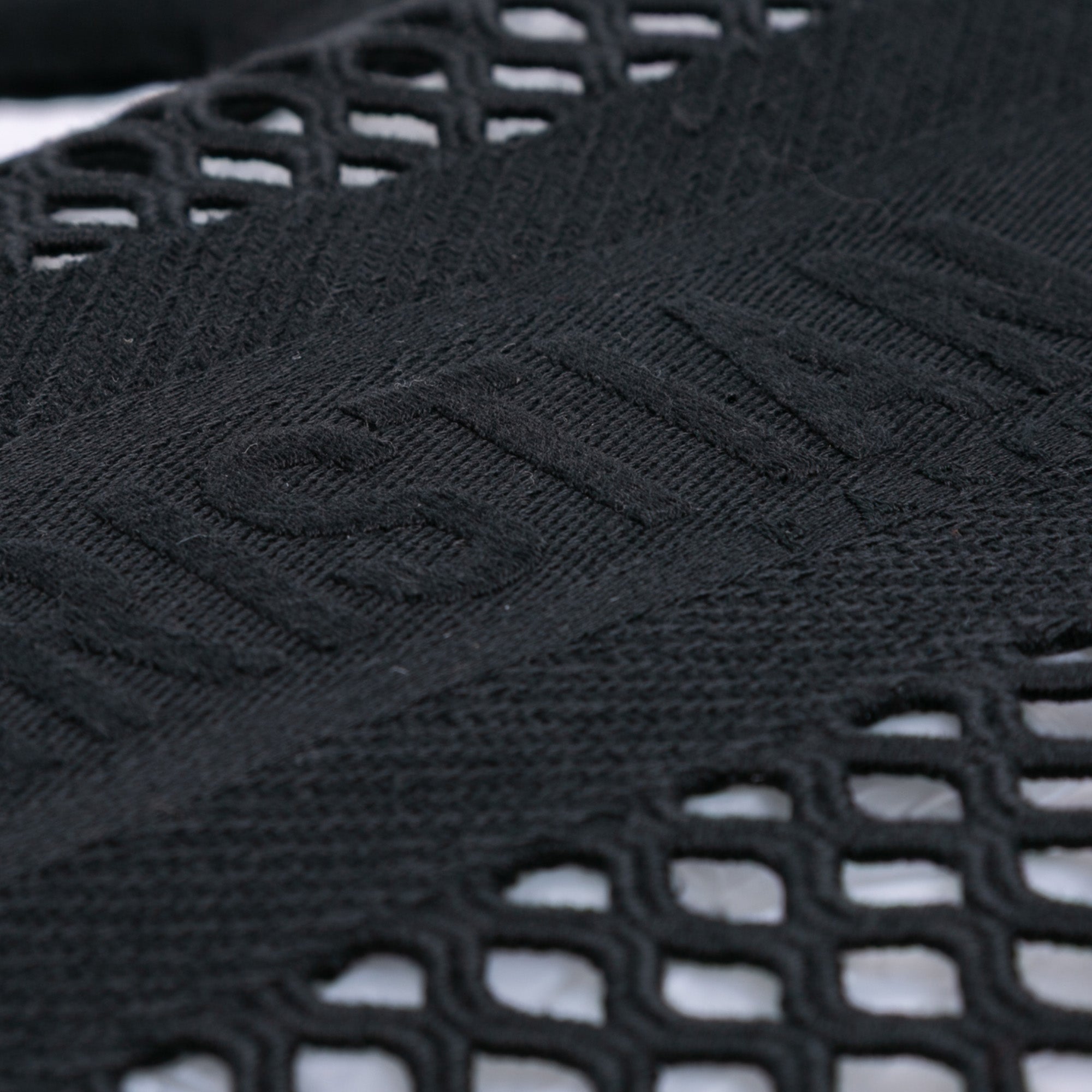 Large Embroidered Mesh Book Tote