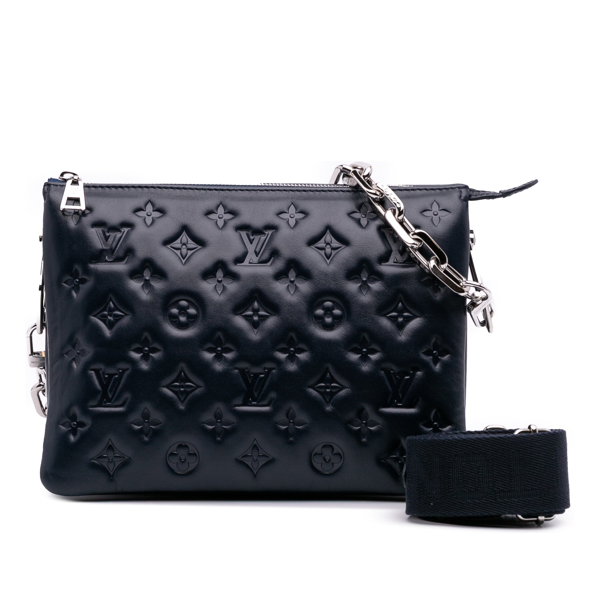 Monogram Embossed Puffy Lambskin Coussin PM