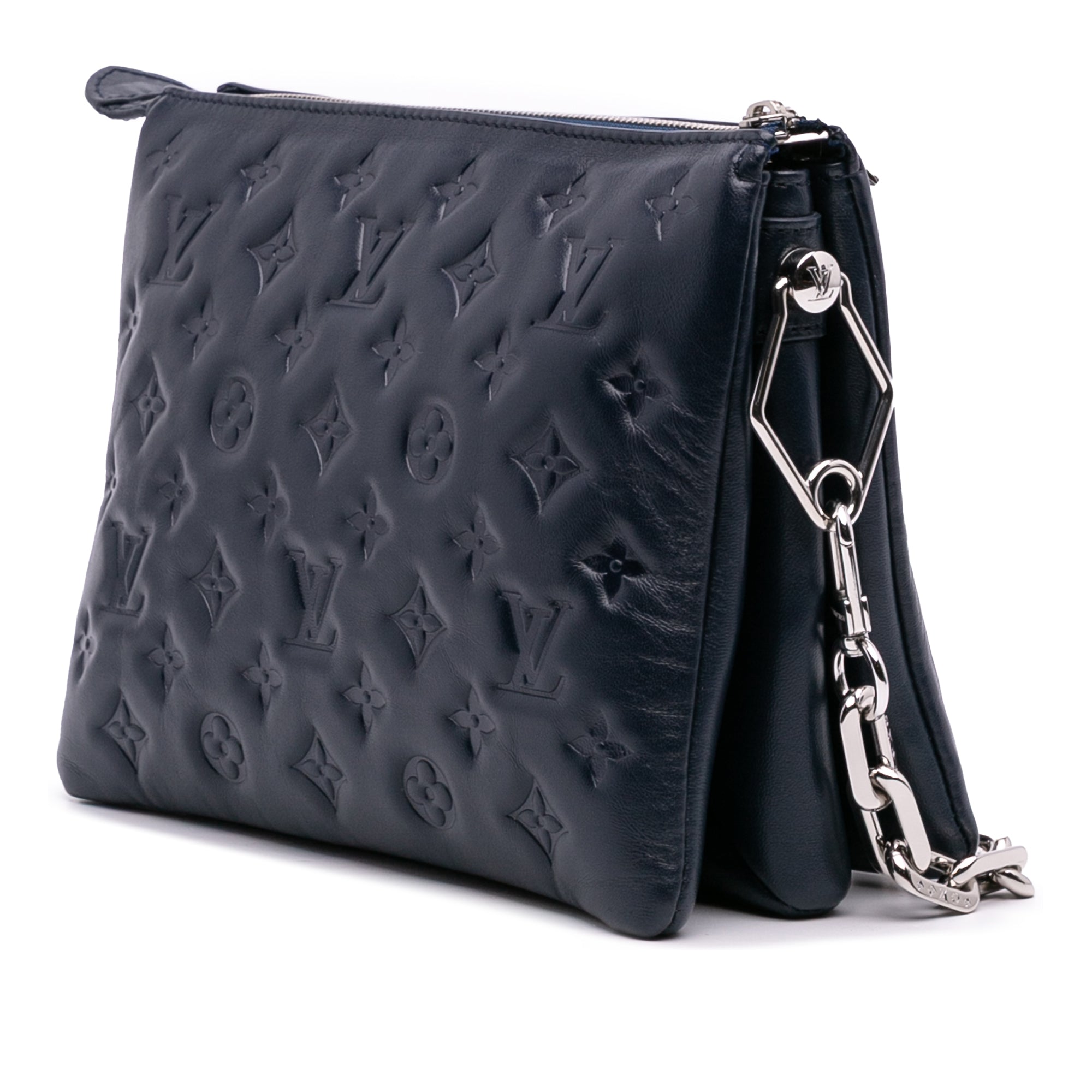 Monogram Embossed Puffy Lambskin Coussin PM