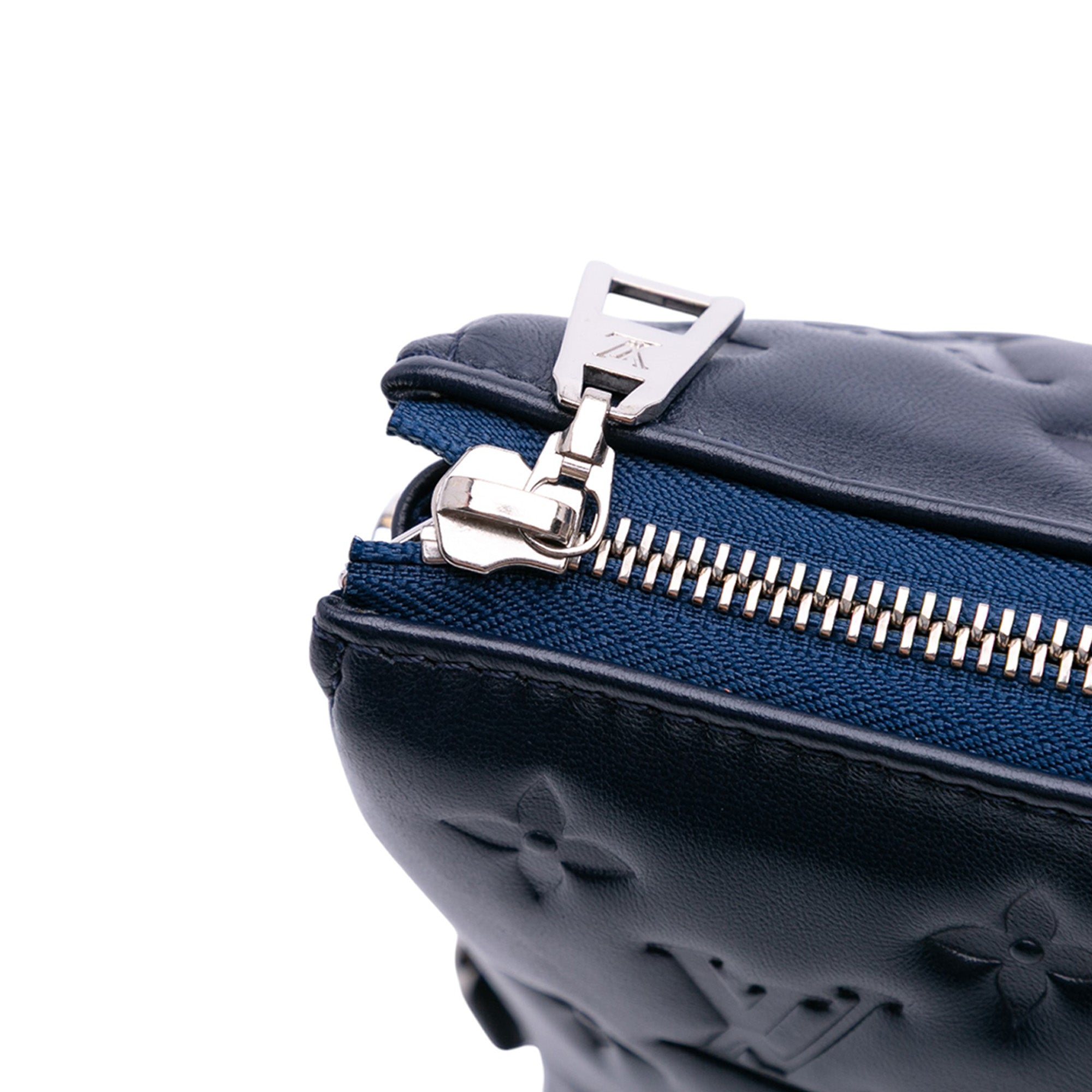 Monogram Embossed Puffy Lambskin Coussin PM