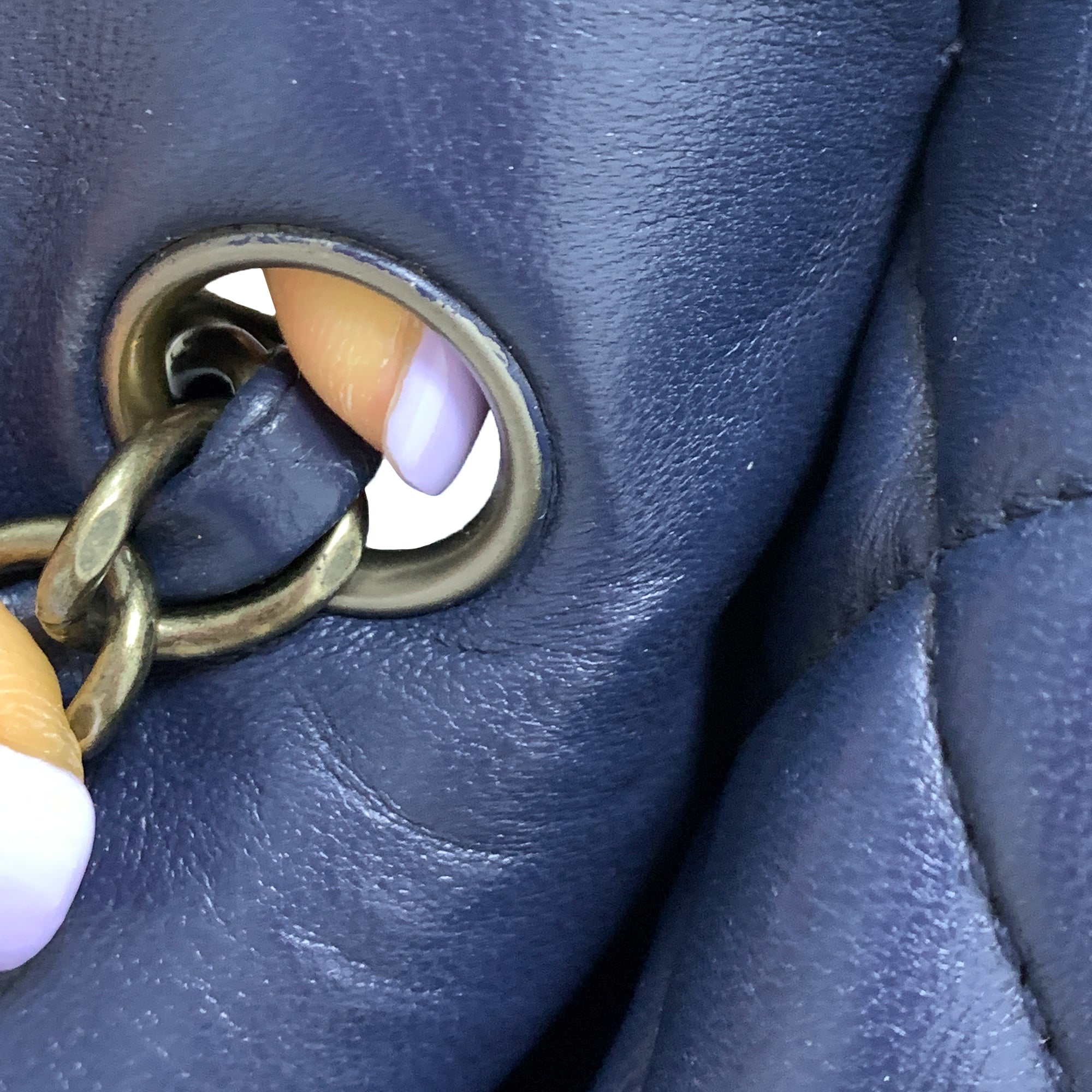 CC Quilted Lambskin Double Flap